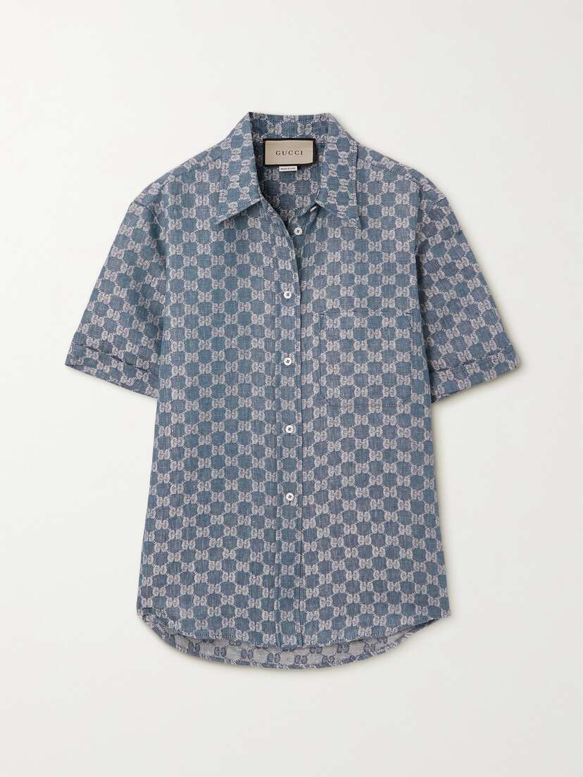 Gucci Denim-jacquard Shirt