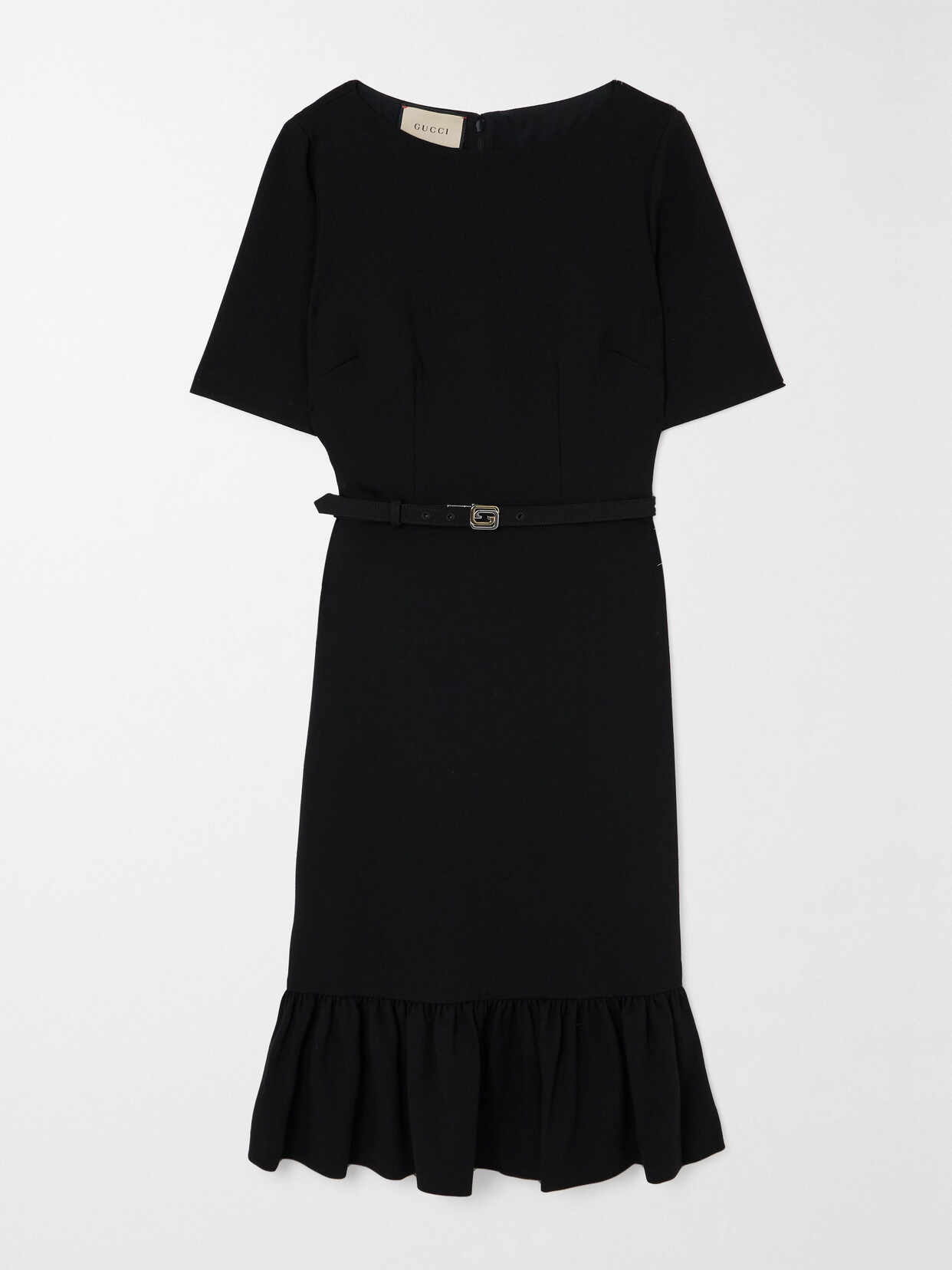 Gucci Tiered Crepe Midi Dress