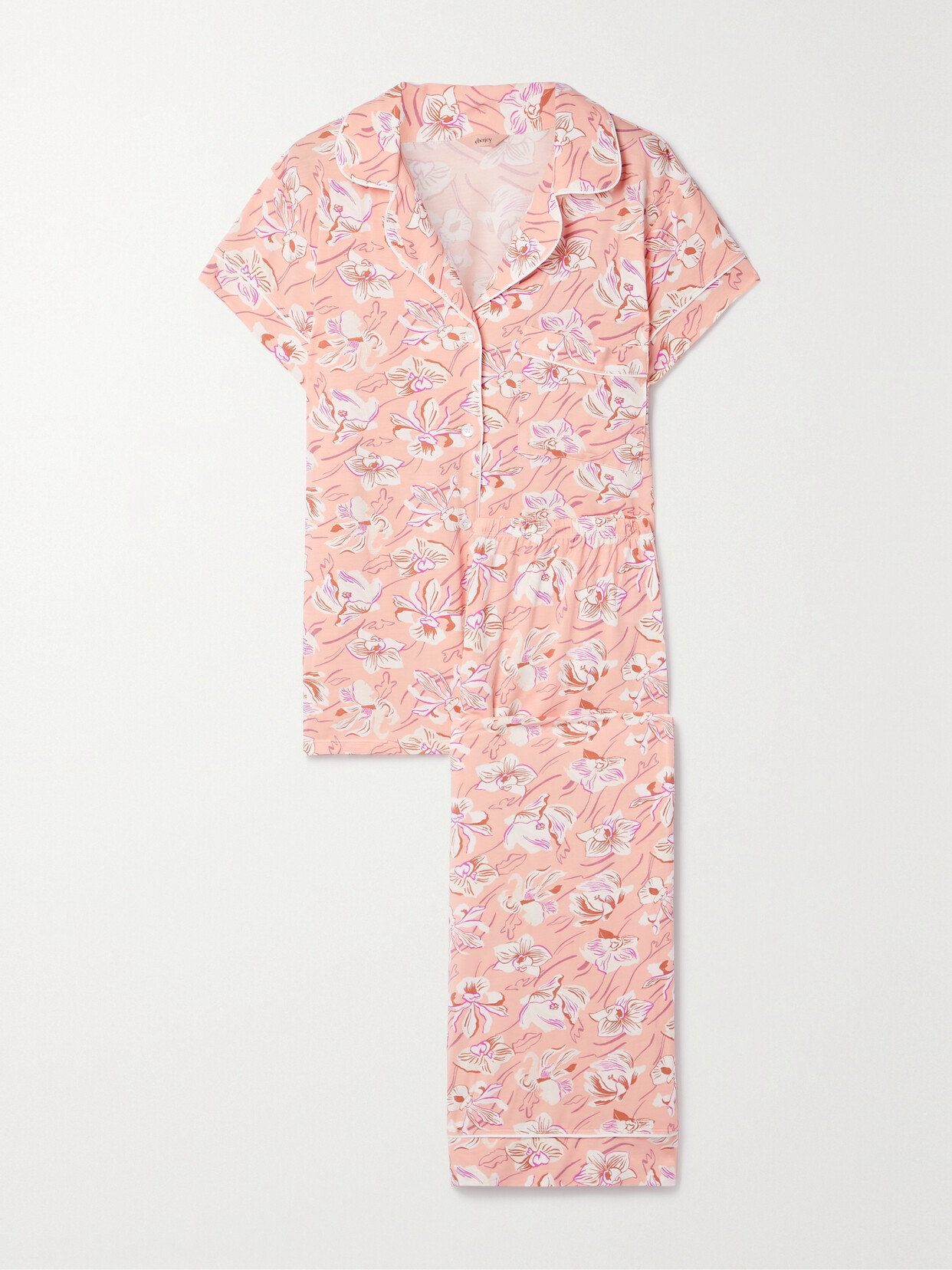 Eberjey - Gisele Floral-print Stretch-tencel Modal Pajama Set - Pink