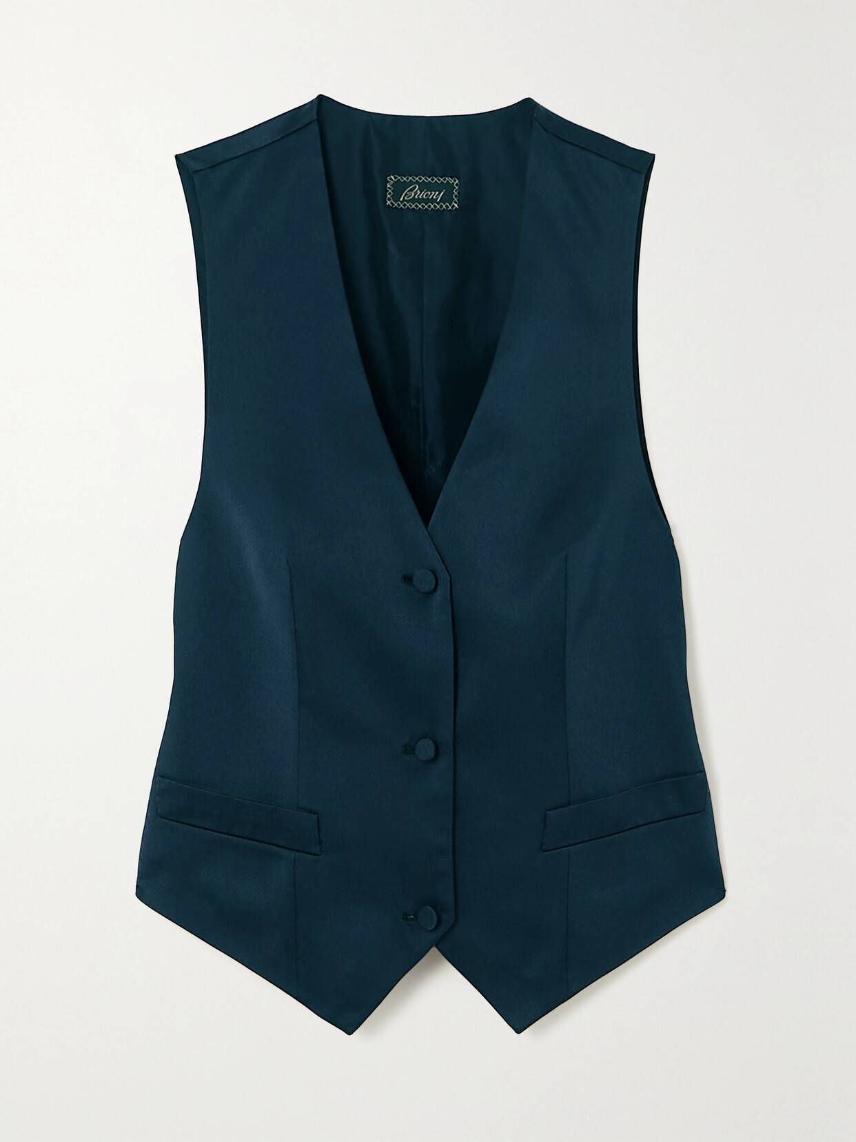 Brioni - Silk-satin Twill Vest - Blue