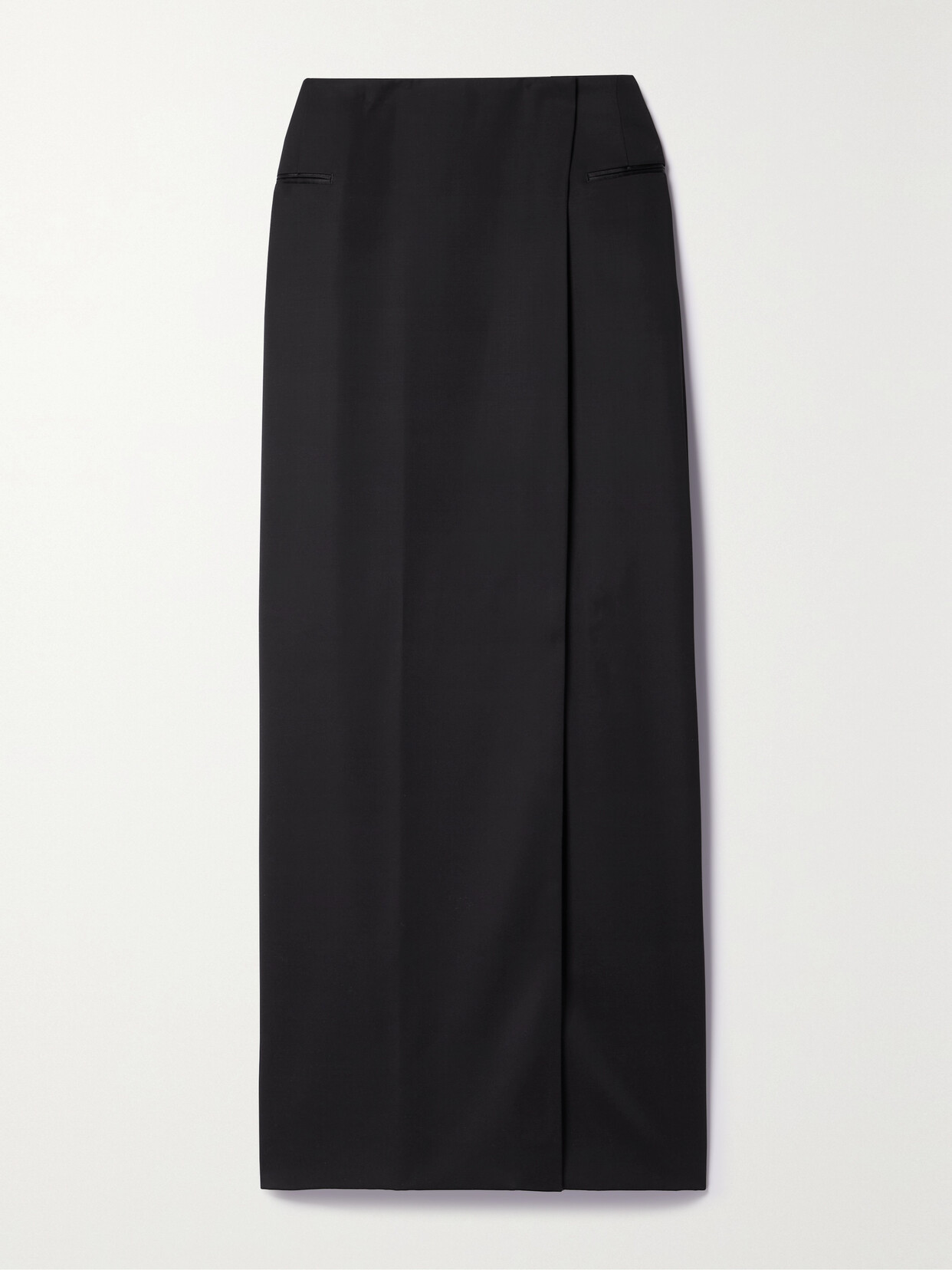 Brioni - Barathea Gaia Wool Maxi Wrap Skirt - Black