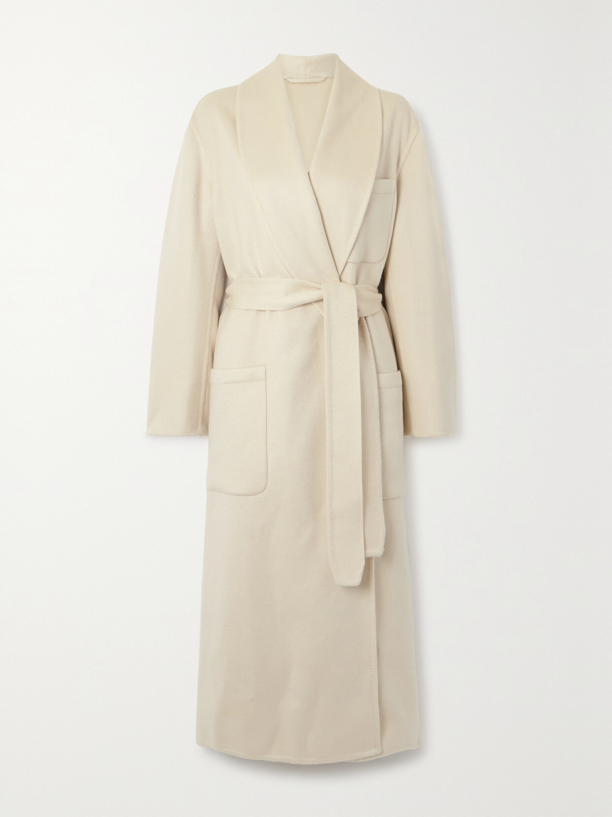 Brioni - D'annunzio Belted Cashmere Coat - Off-white