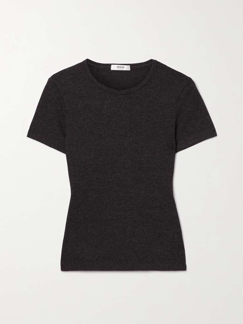 AGOLDE Harri Ribbed-knit T-shirt