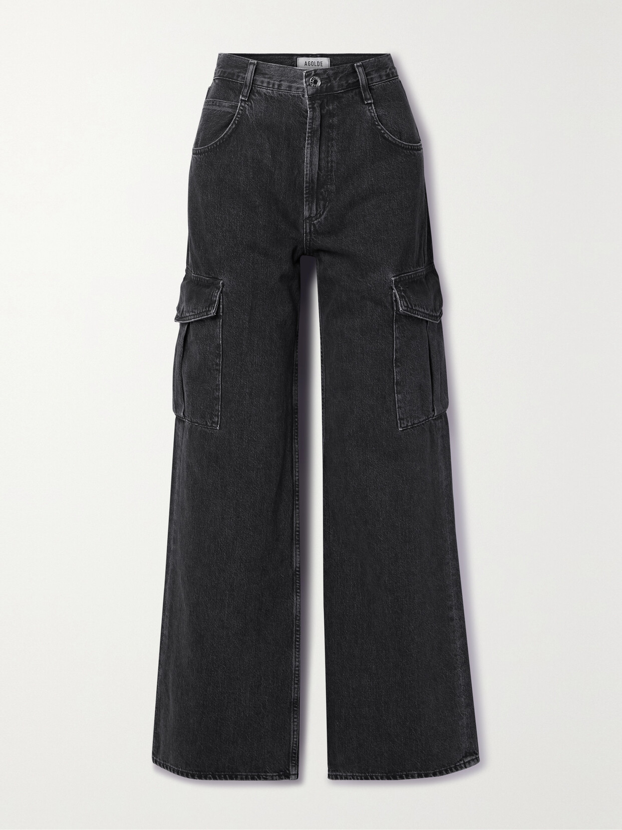 Agolde Minka High-rise Straight-leg Jeans In Black