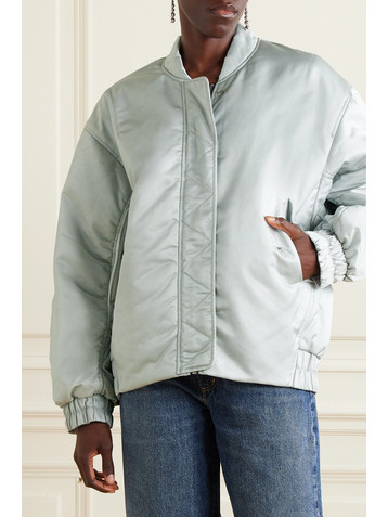 Agolde + Shoreditch Ski Club Nisa oversized metallic recycled-shell bomber jacket