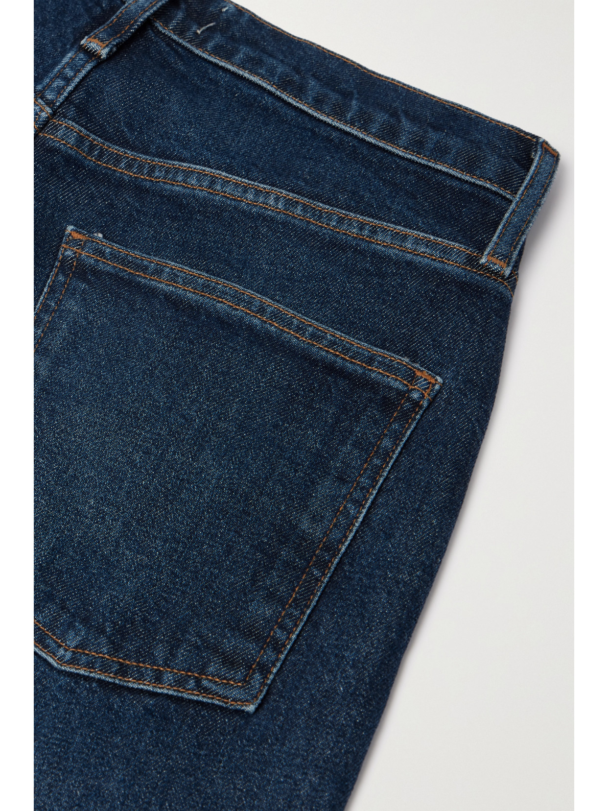 Shop Agolde + Net Sustain Freya High-rise Slim-leg Organic Jeans In Blue