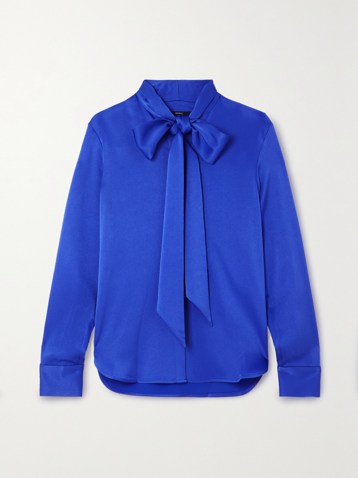 Alex Perry - Fallon Pussy-bow Satin-crepe Blouse - Blue