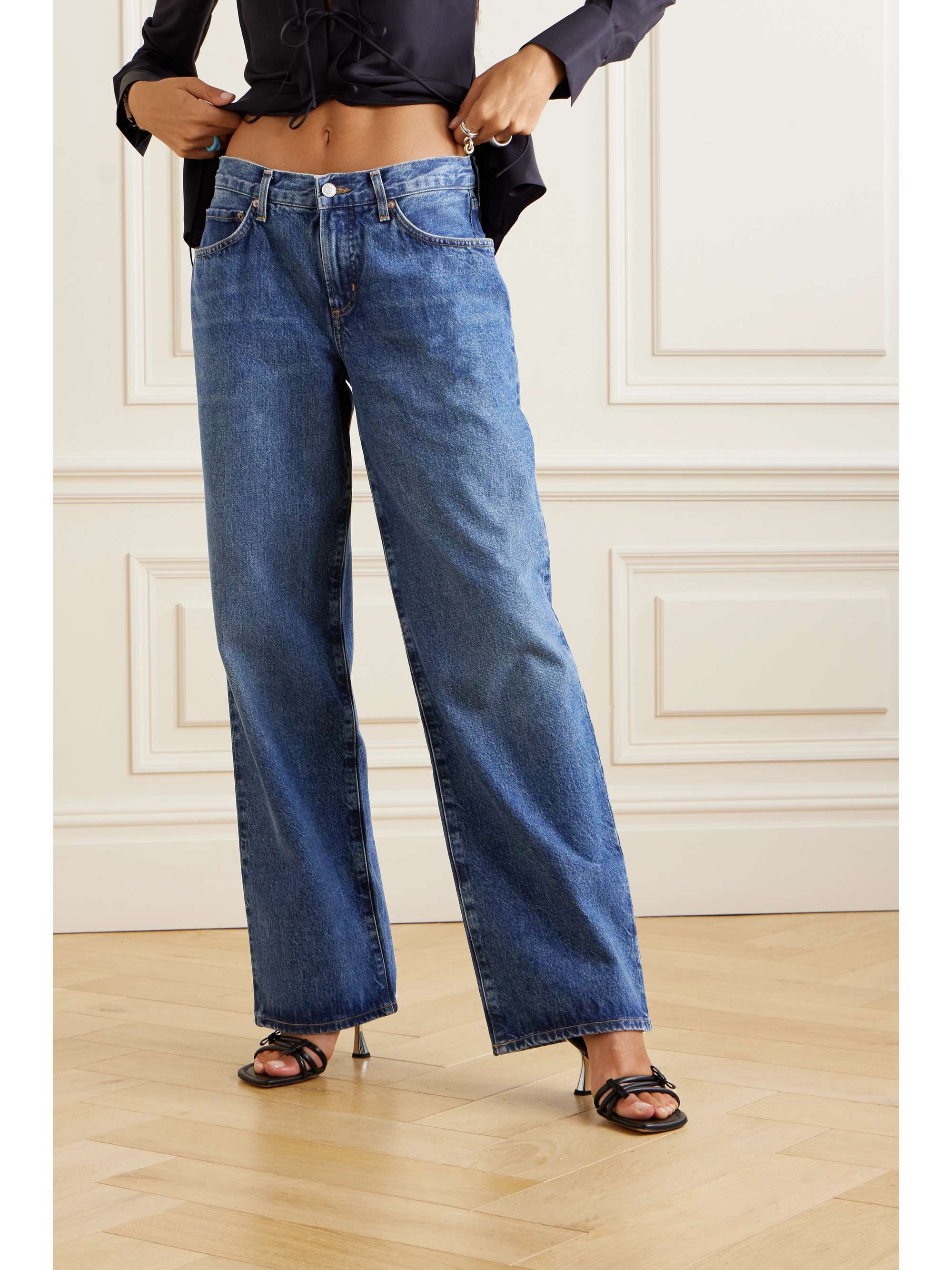 AGOLDE + NET SUSTAIN Fusion lowrise organic straightleg jeans NETA