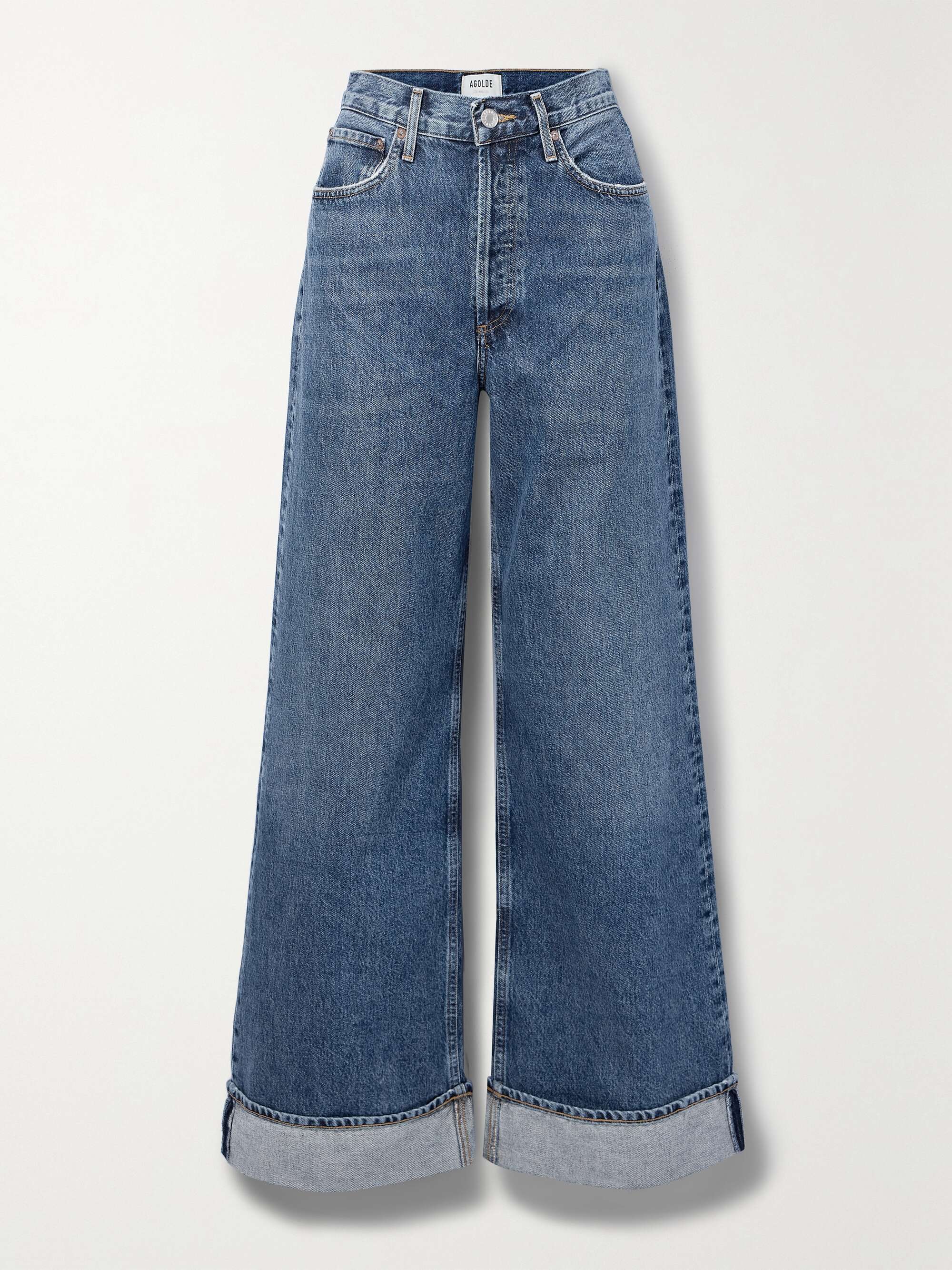 AGOLDE + NET SUSTAIN Dame high-rise wide-leg organic jeans | NET-A-PORTER