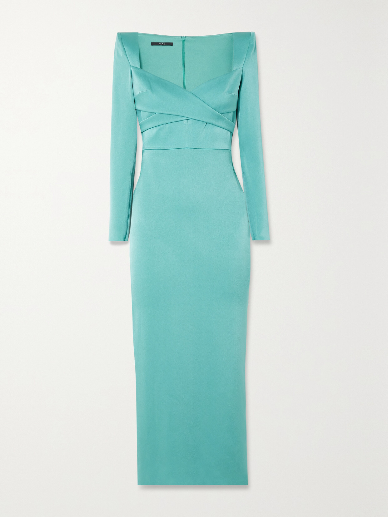 Alex Perry - Linden Wrap-effect Satin-crepe Midi Dress - Green