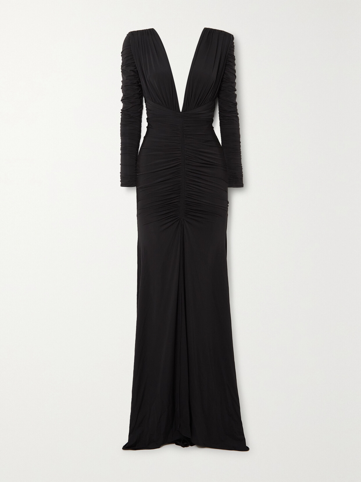 Alex Perry - Dalton Ruched Stretch-jersey Gown - Black