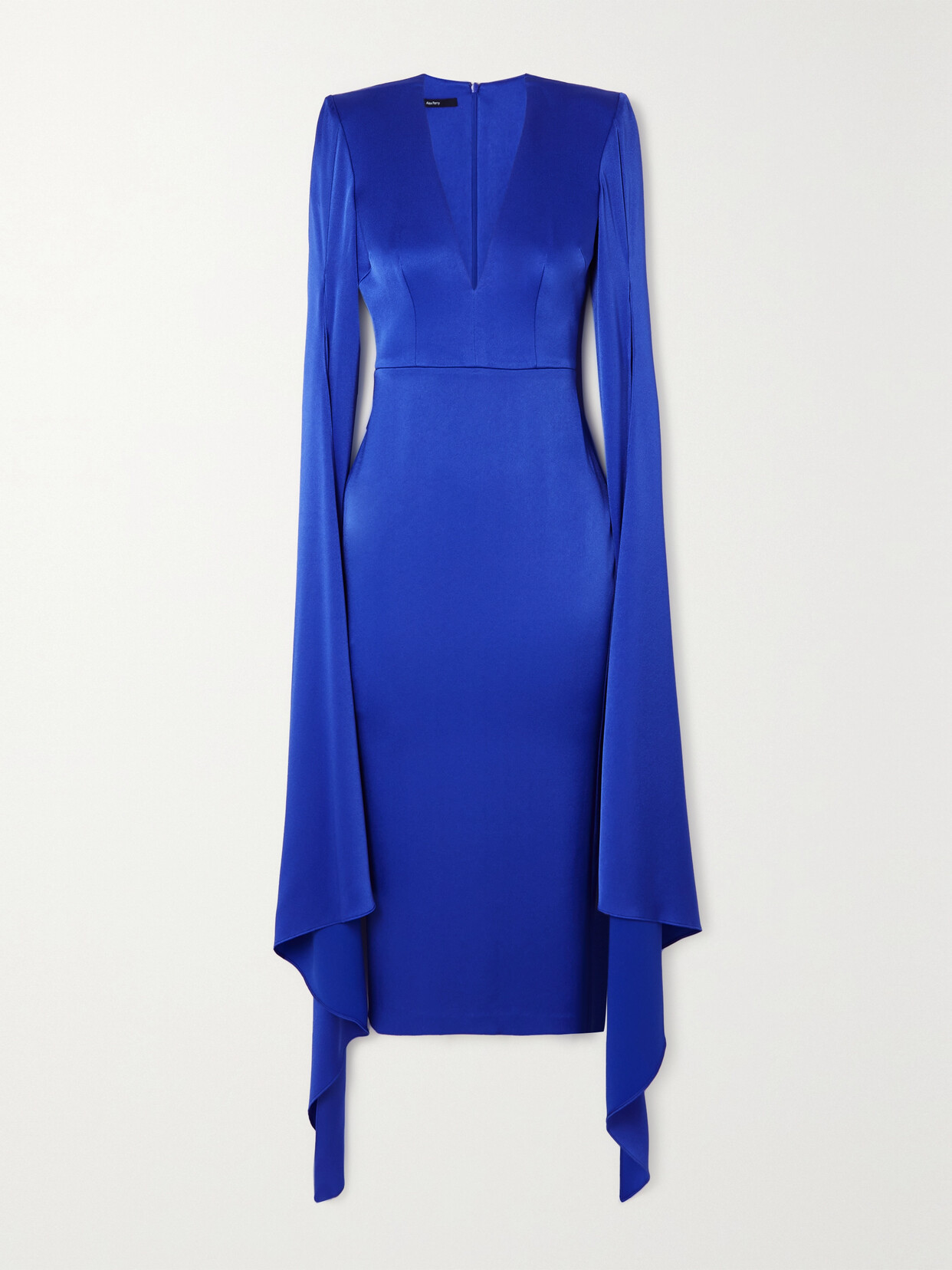 Alex Perry - Vander Cape-effect Satin-crepe Midi Dress - Blue