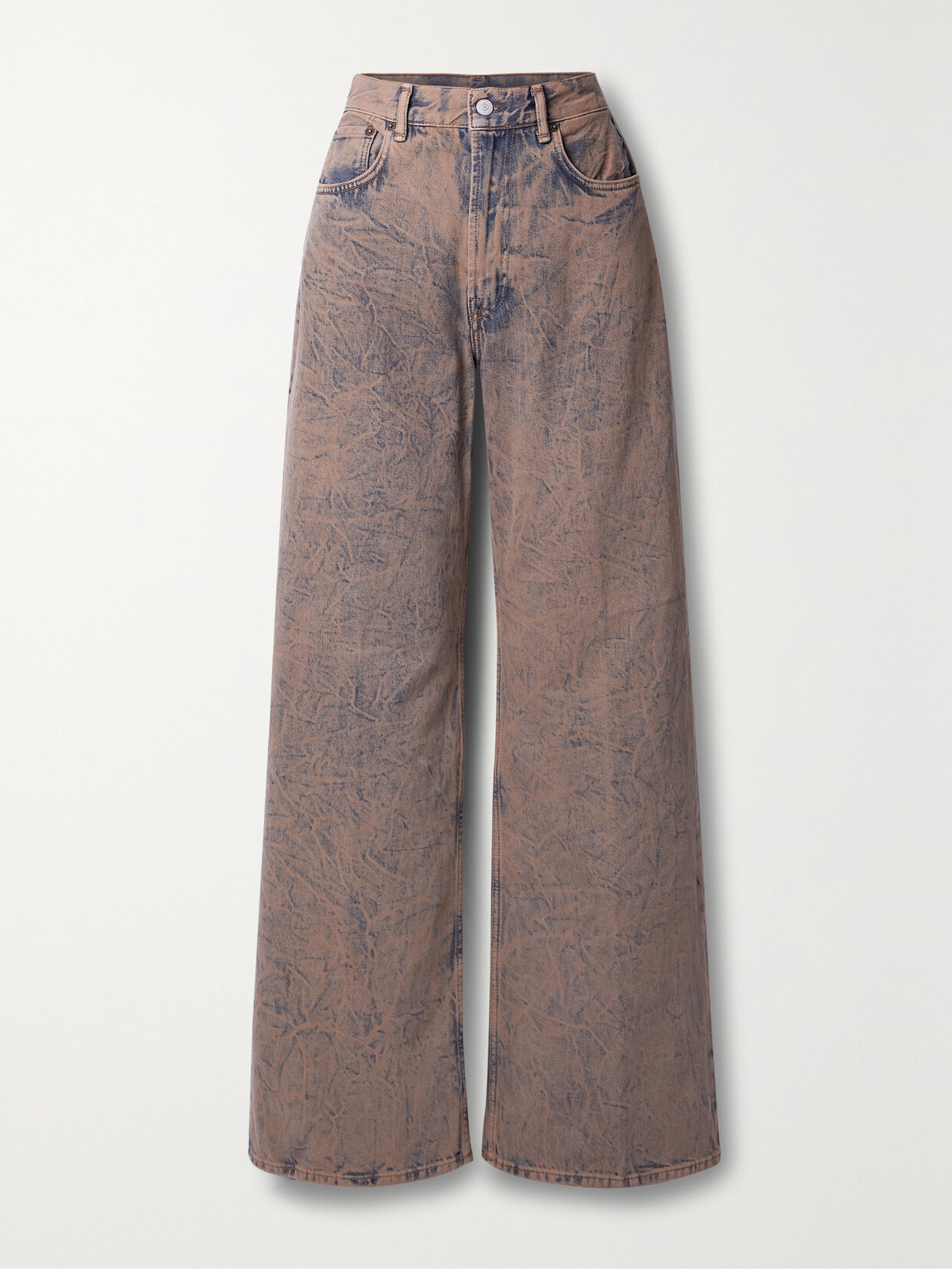 Acne Studios + Net Sustain High-rise Wide-leg Organic Jeans In Gray