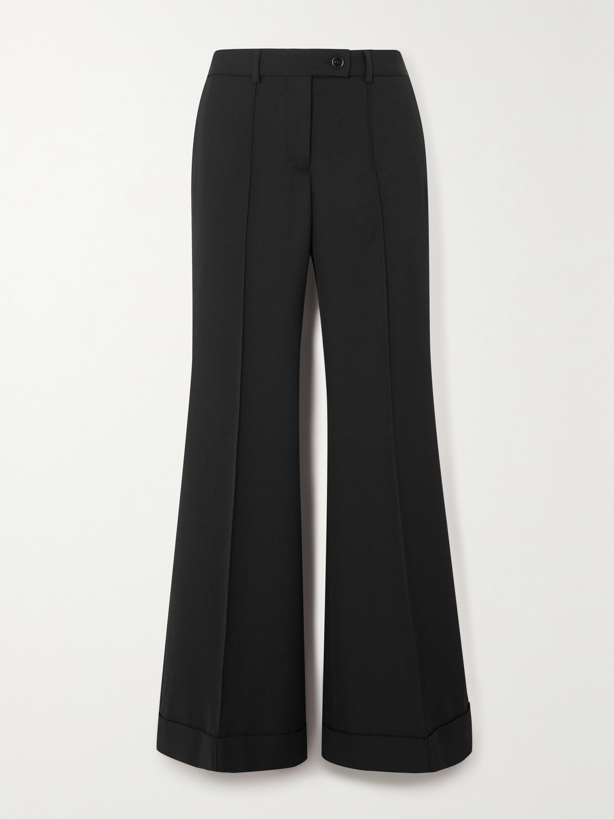 Acne Studios - + Net Sustain Pintucked Recycled Grain De Poudre Flared Pants - Black