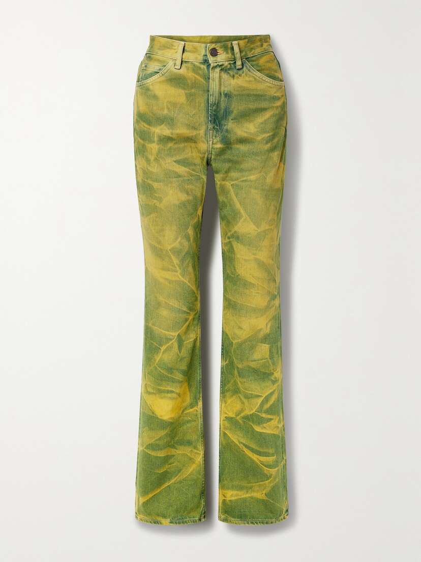 Acne Studios + Net Sustain Two-tone High-rise Straight-leg Organic Jeans
