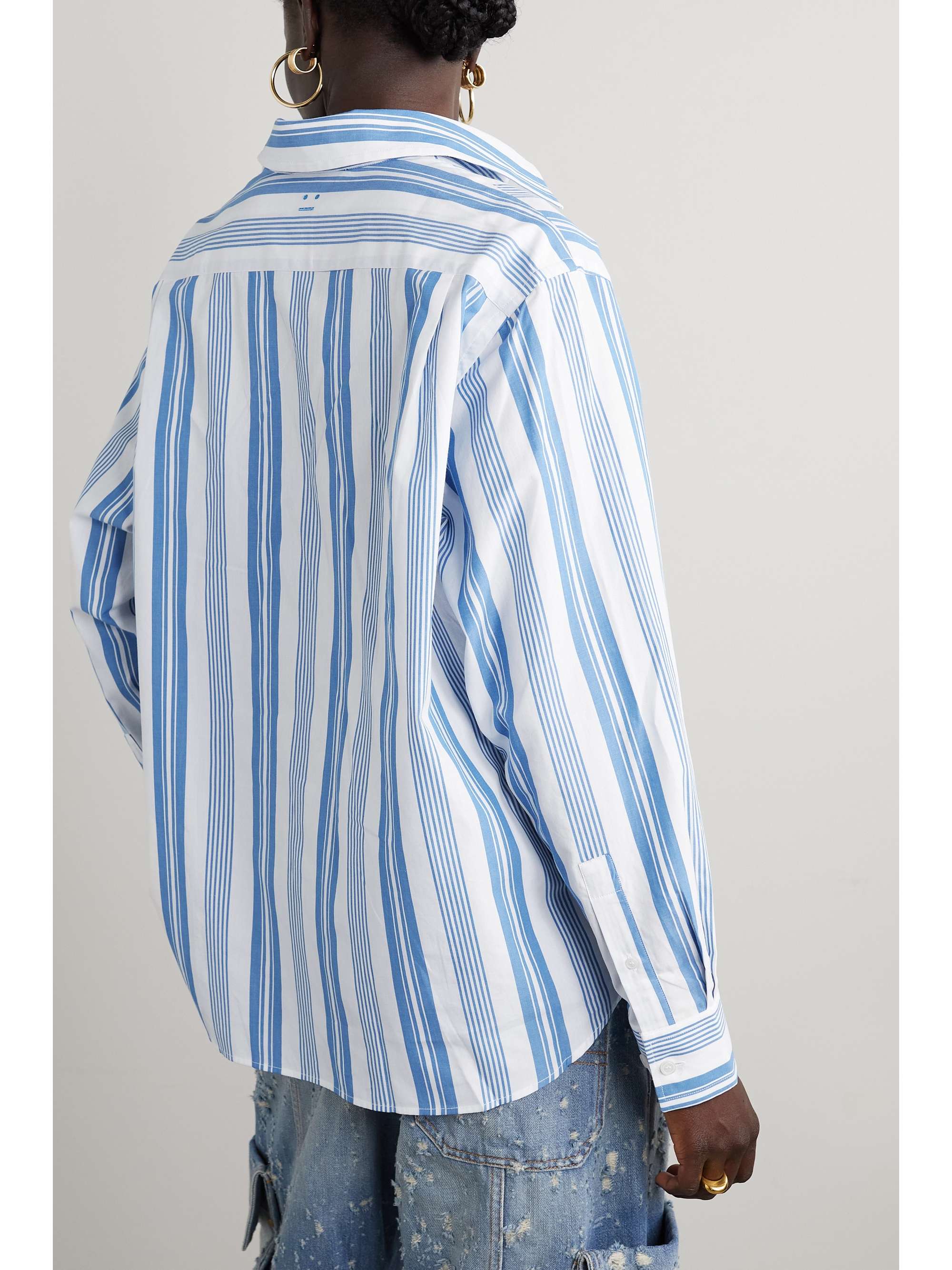 ACNE STUDIOS Striped organic cotton-poplin shirt