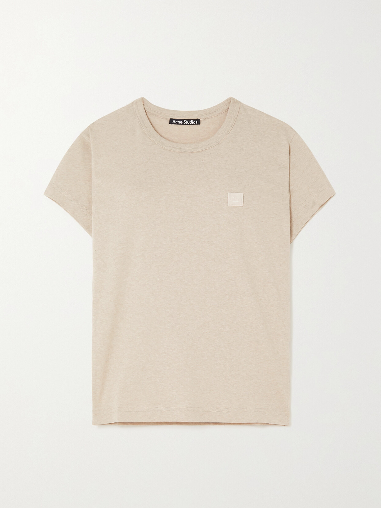 Acne Studios + Net Sustain Appliquéd Organic Cotton-jersey T-shirt In Neutrals