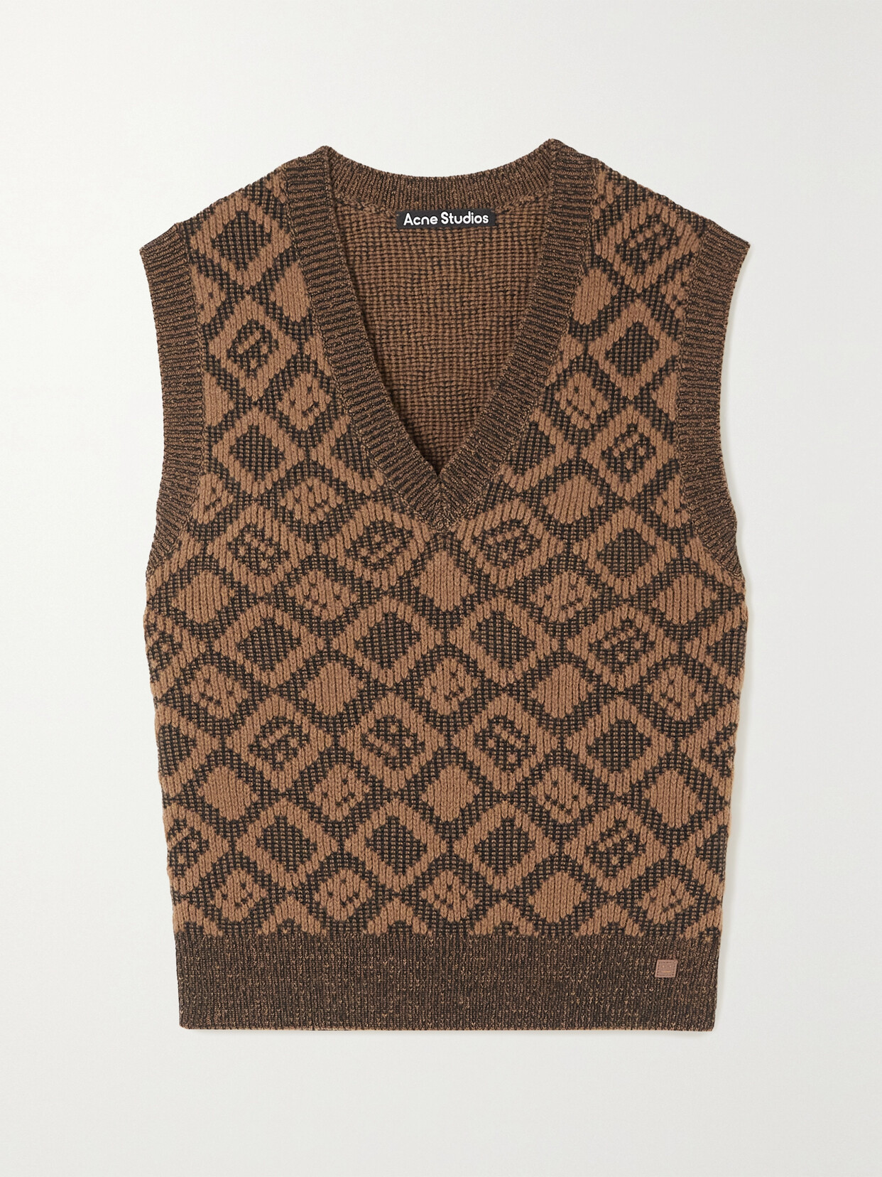 Acne Studios - Konny Jacquard-knit Wool And Cotton-blend Vest - Brown