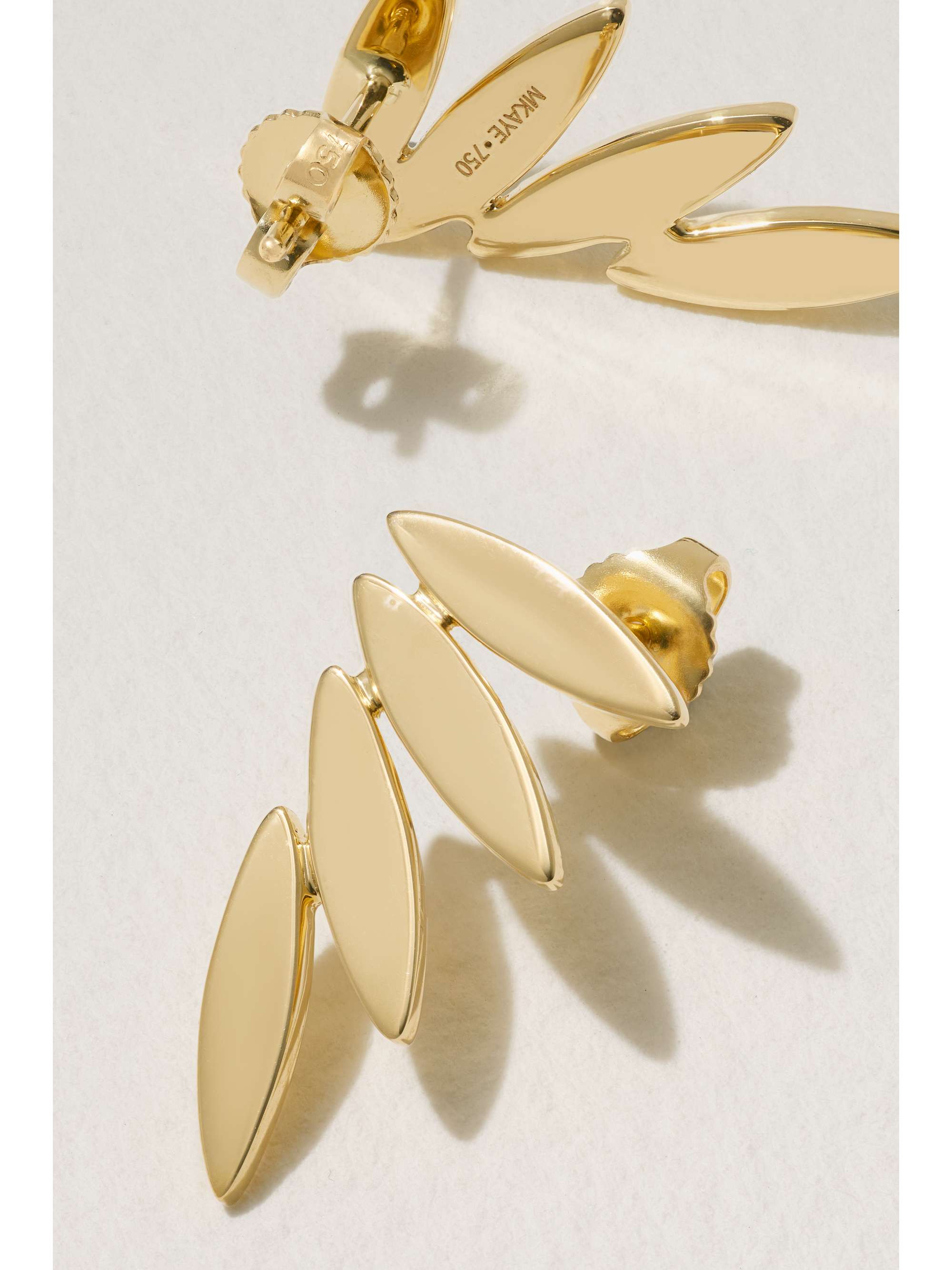 MELISSA KAYE Maya small 18-karat gold earrings