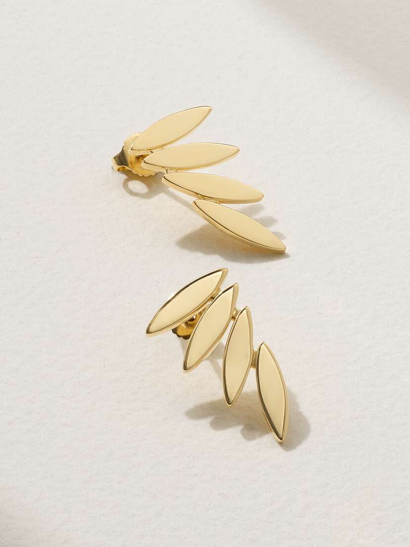 Melissa Kaye Maya Small 18-karat Gold Earrings