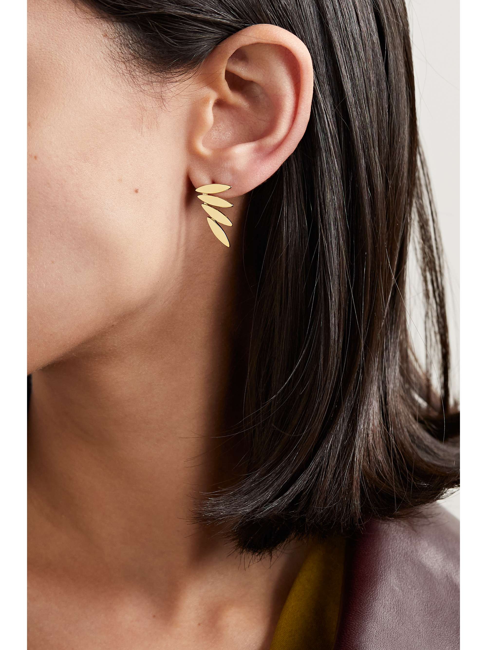 MELISSA KAYE Maya small 18-karat gold earrings