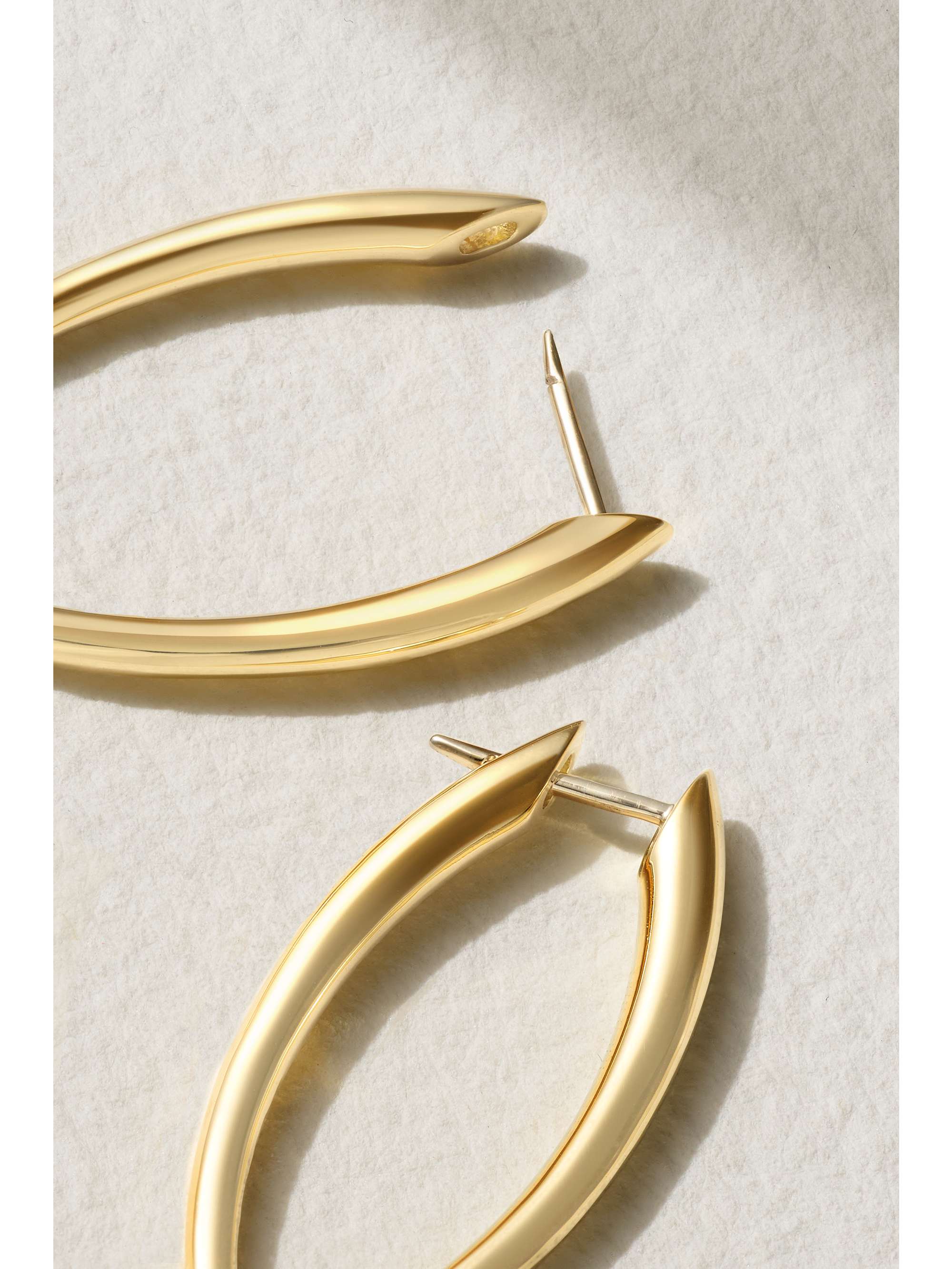 MELISSA KAYE Cristina medium 18-karat gold earrings
