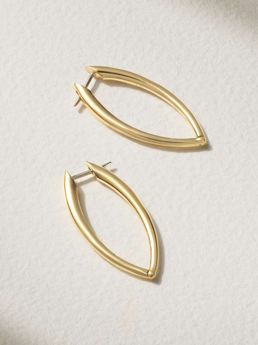 Melissa Kaye Cristina Medium 18-karat Gold Earrings