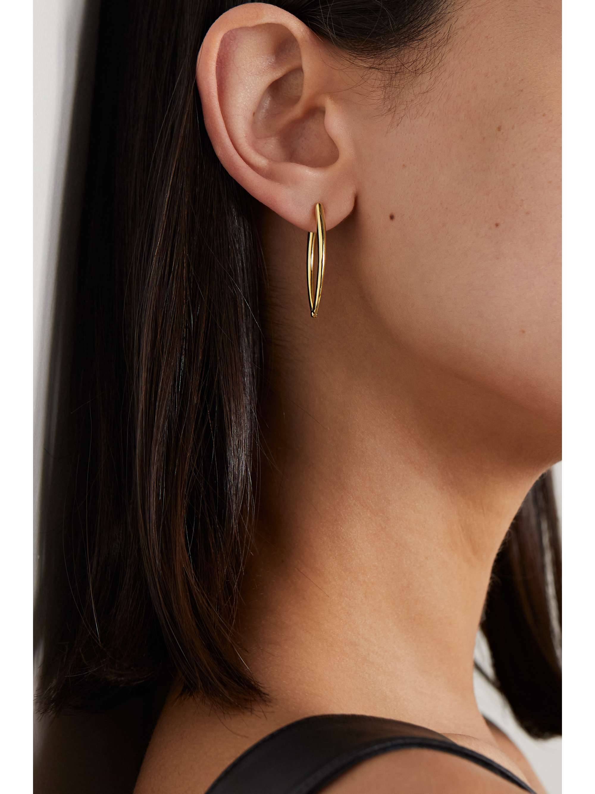 MELISSA KAYE Cristina medium 18-karat gold earrings