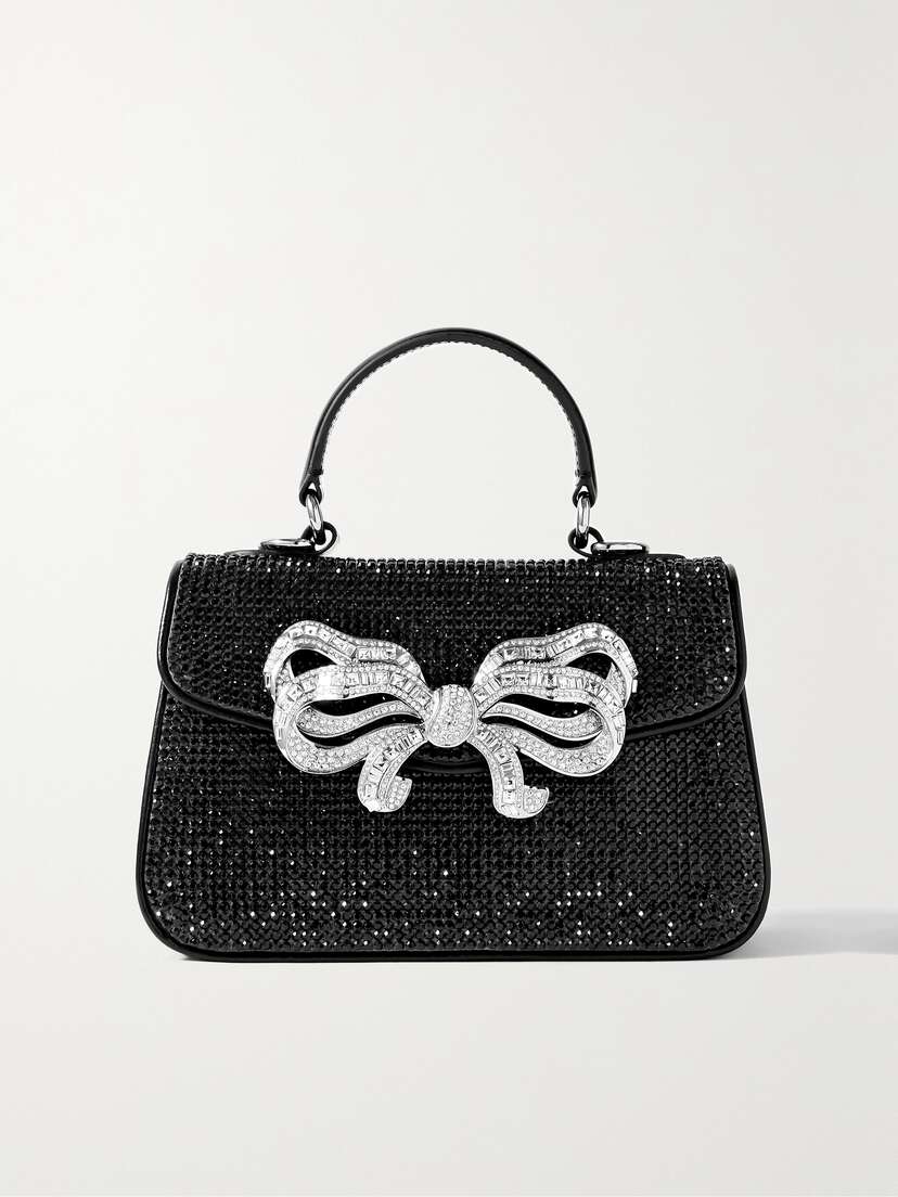 Judith Leiber Couture Bow Crystal-embellished Leather Tote