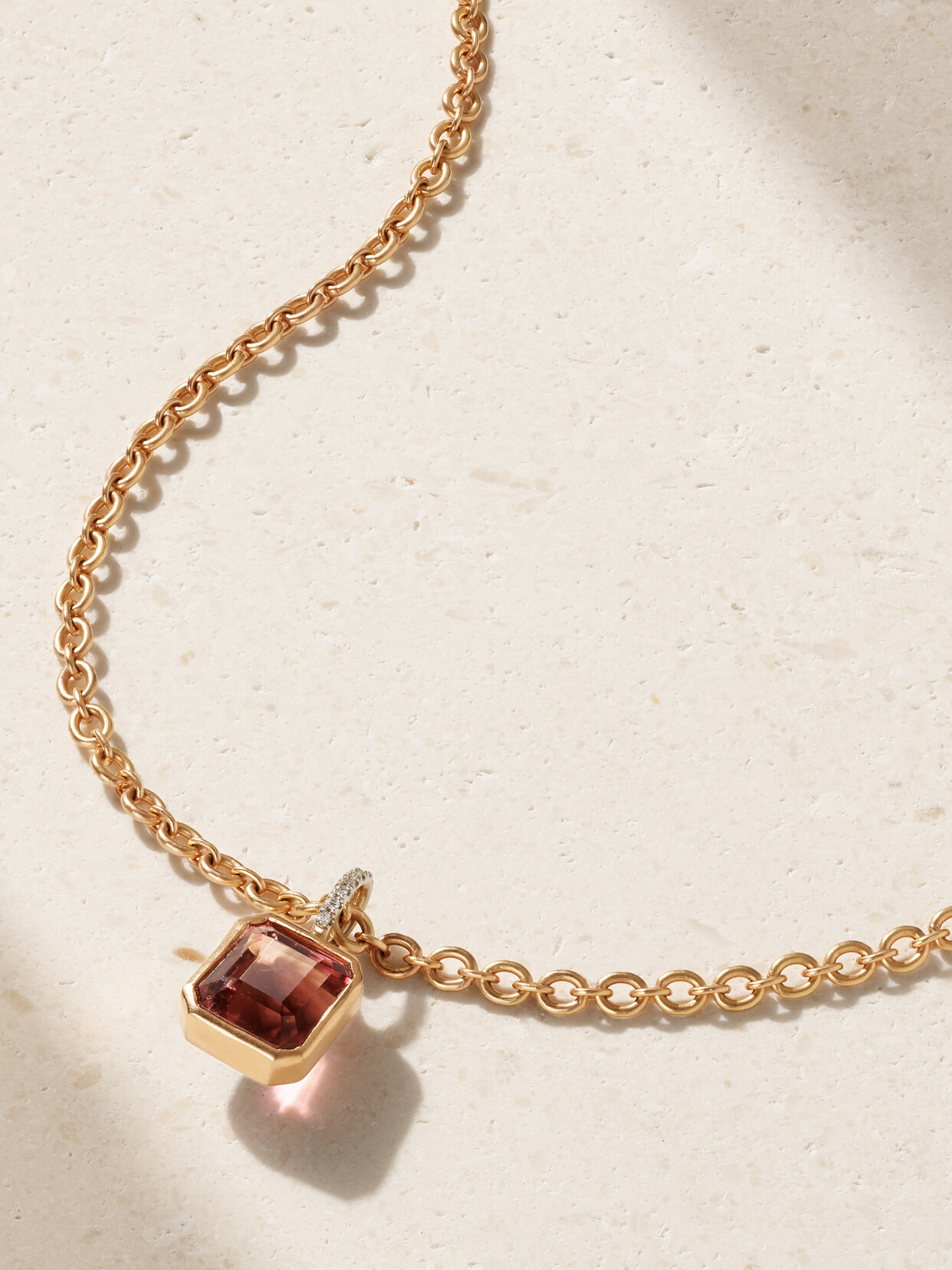 Irene Neuwirth Gemmy Gem 18-karat Rose Gold, Tourmaline And Diamond Necklace