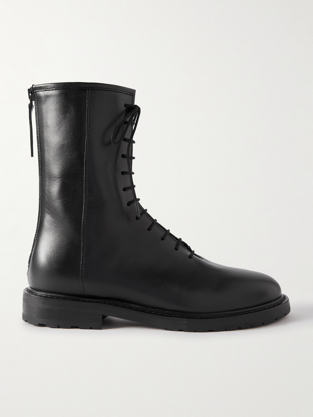 Legres Black Lace-up Combat Boots