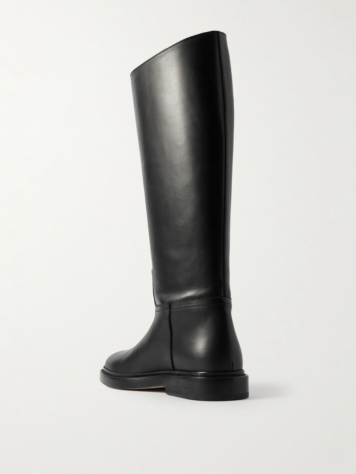 Legres 11 Lace-up Leather Knee Boots In Black