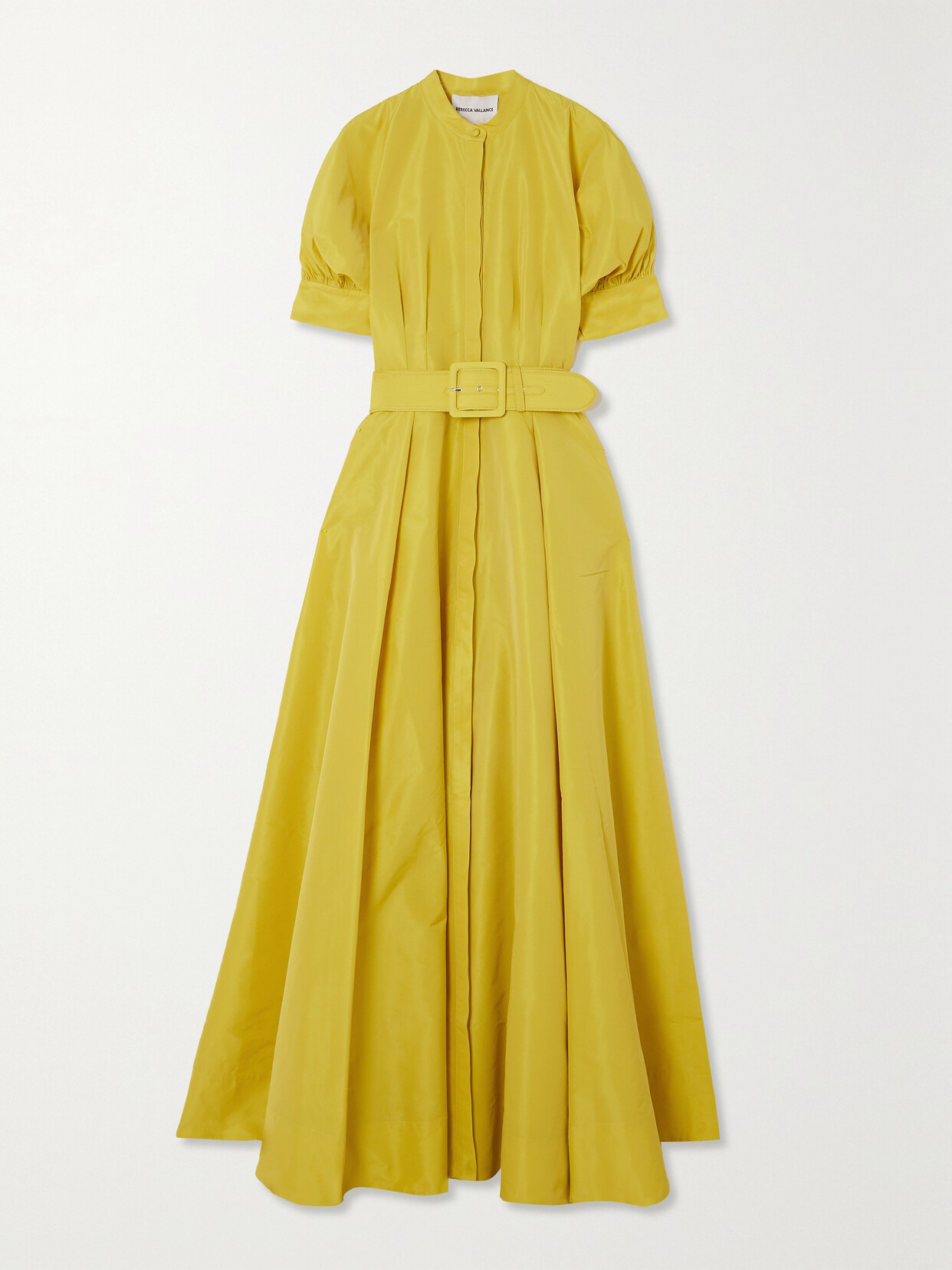 Rebecca Vallance - Lyon Belted Recycled-taffeta Gown - Yellow