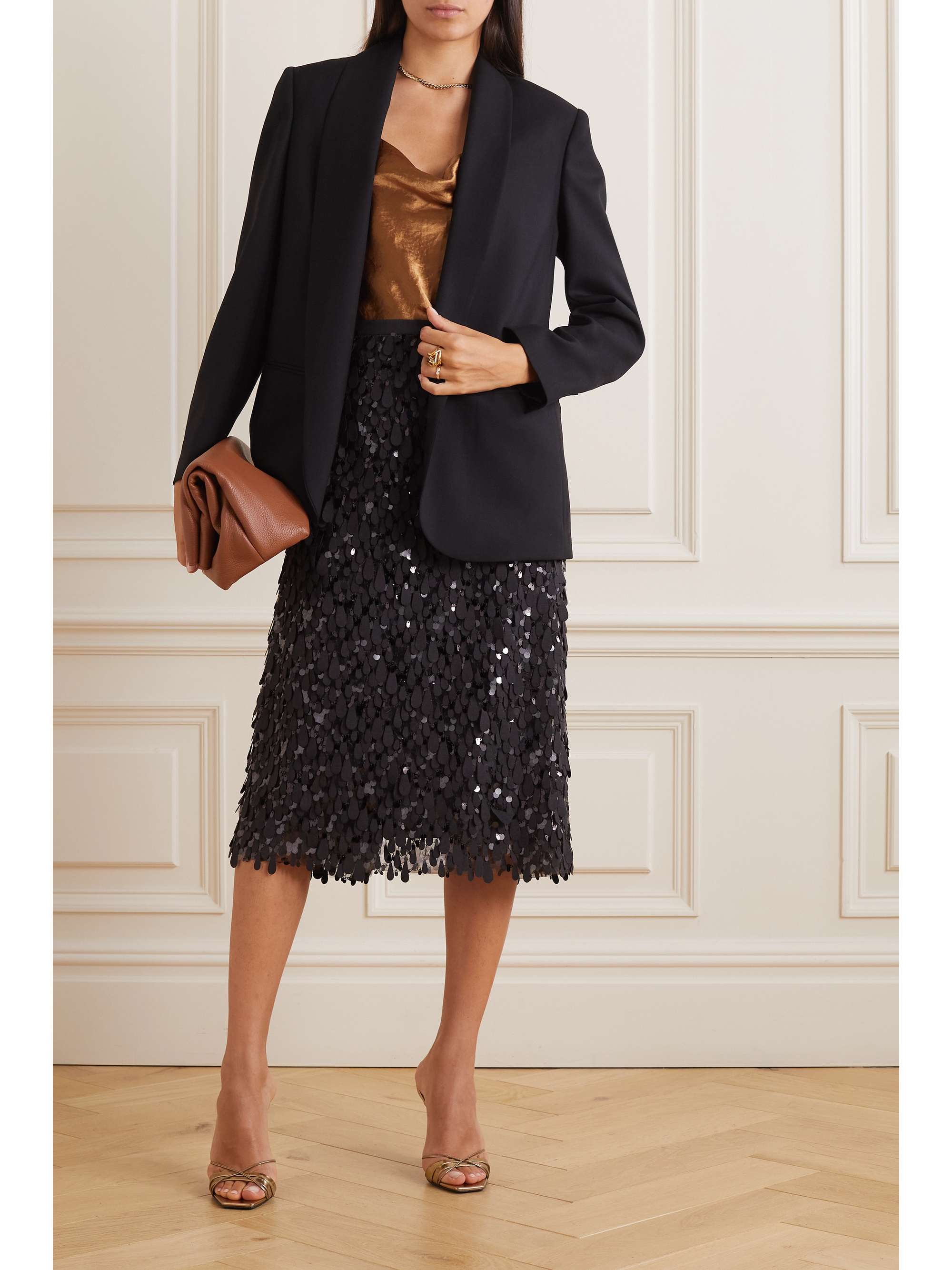 BRUNELLO CUCINELLI Bead-embellished wool-hopsack blazer | NET-A-PORTER