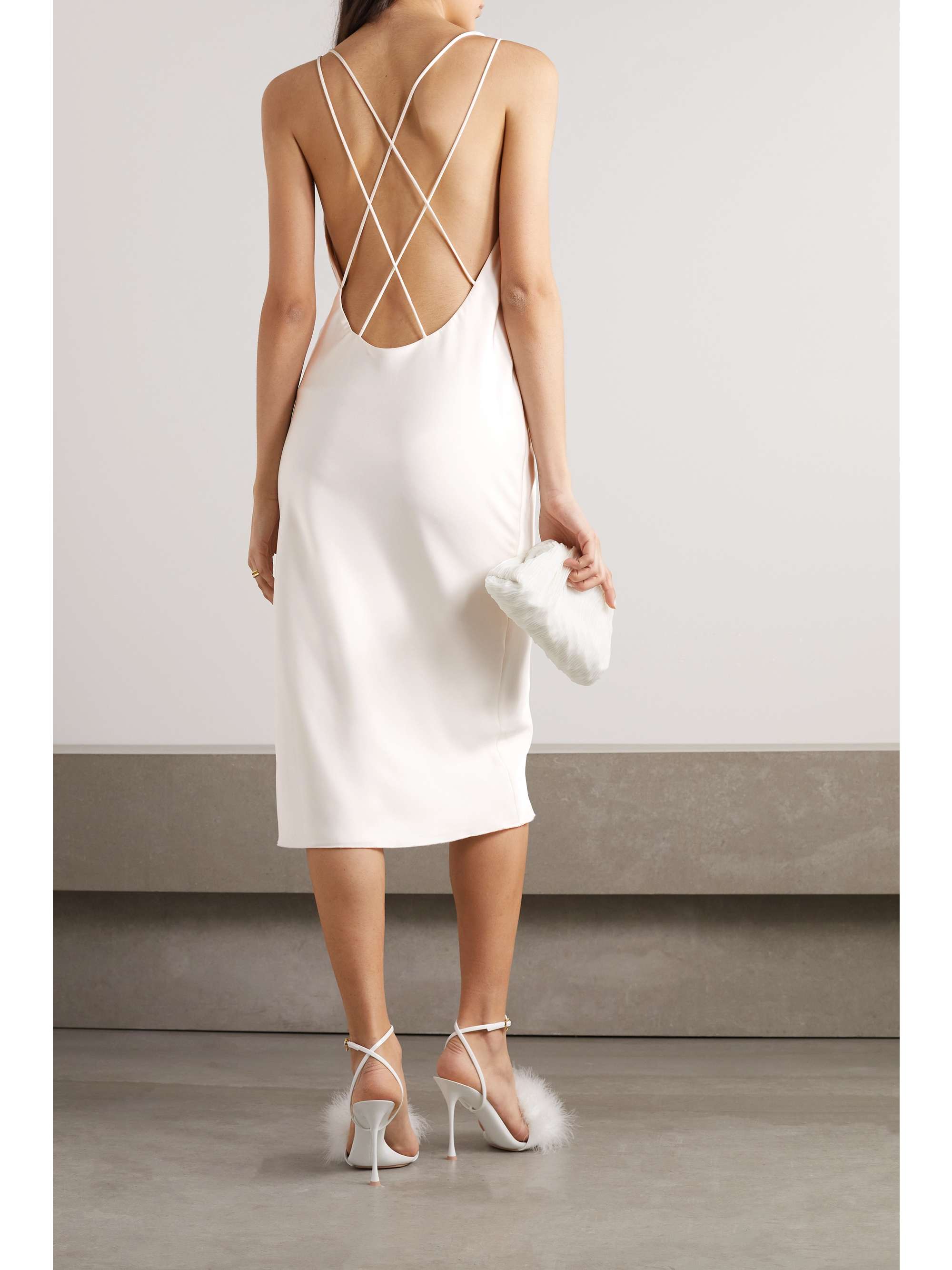 ROTATE BIRGER CHRISTENSEN Recycled-satin midi dress