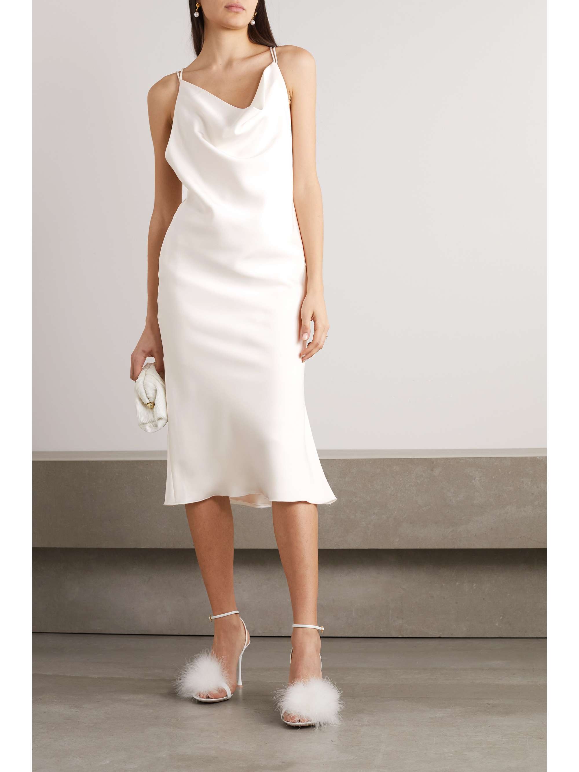 ROTATE BIRGER CHRISTENSEN Recycled-satin midi dress