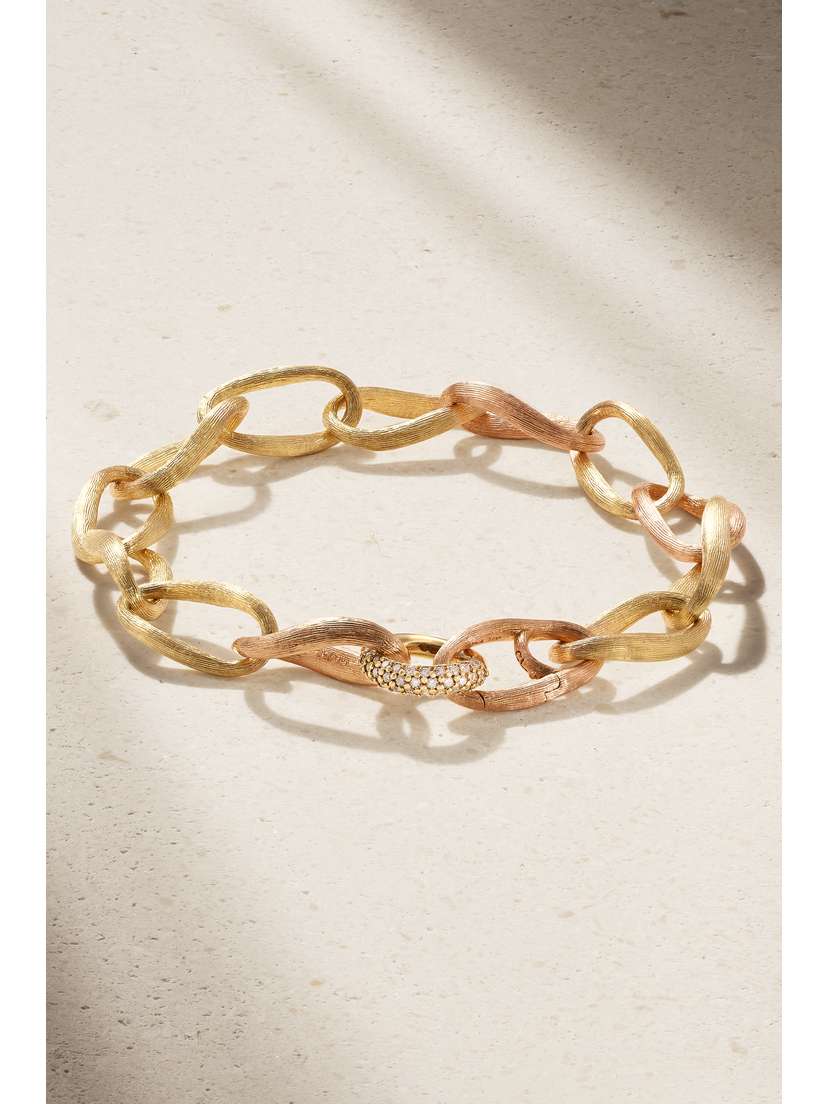 OLE LYNGGAARD COPENHAGEN Love Medium 18-karat Yellow And Rose Gold Diamond Bracelet