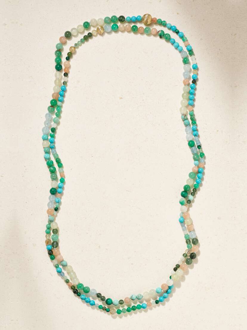 OLE LYNGGAARD COPENHAGEN Nature 18-karat Gold Multi-stone Beaded Necklace