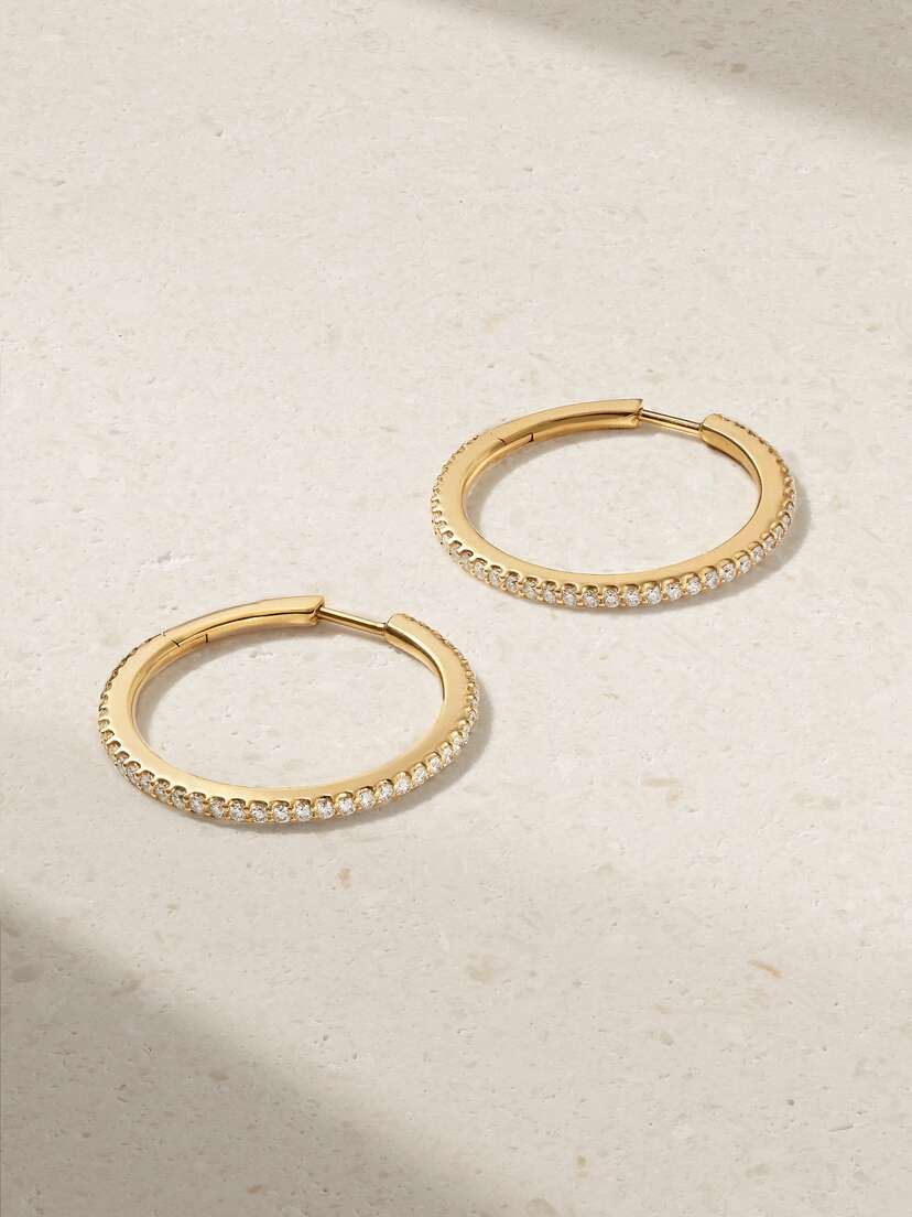 OLE LYNGGAARD COPENHAGEN Love Band Creol 18-karat Gold Diamond Hoop Earrings