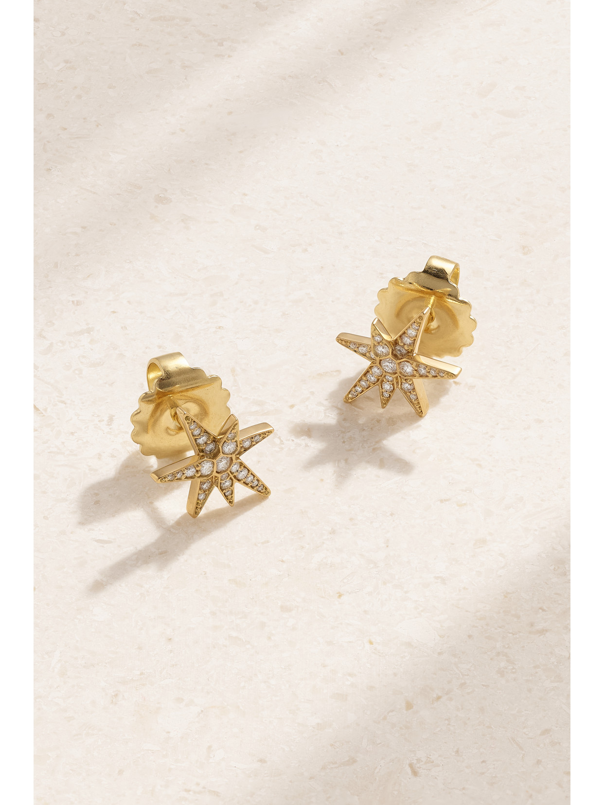 OLE LYNGGAARD COPENHAGEN - Funky Stars 18-karat Gold Diamond Earrings - One size