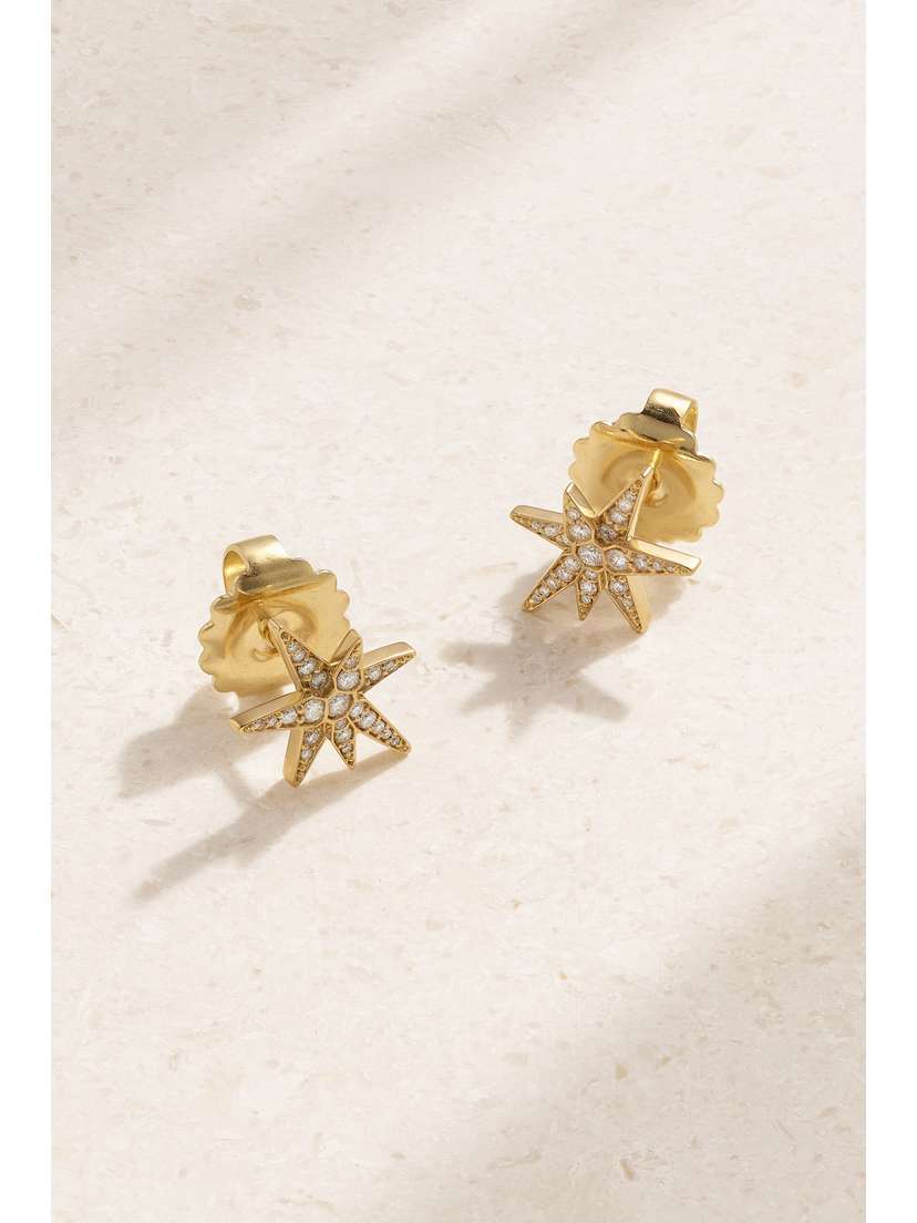 OLE LYNGGAARD COPENHAGEN Funky Stars 18-karat Gold Diamond Earrings