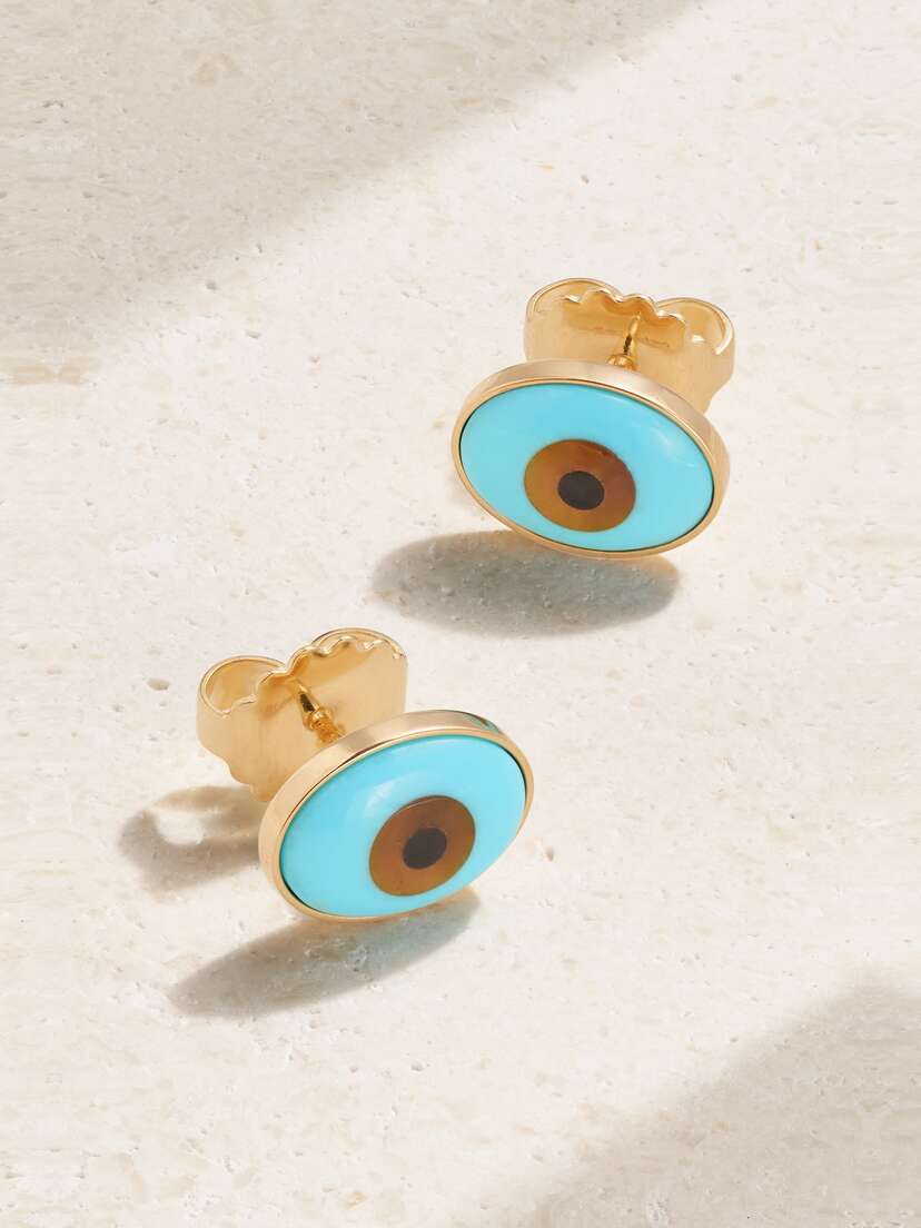 OLE LYNGGAARD COPENHAGEN Evil Eye 18-karat Gold Multi-stone Earrings