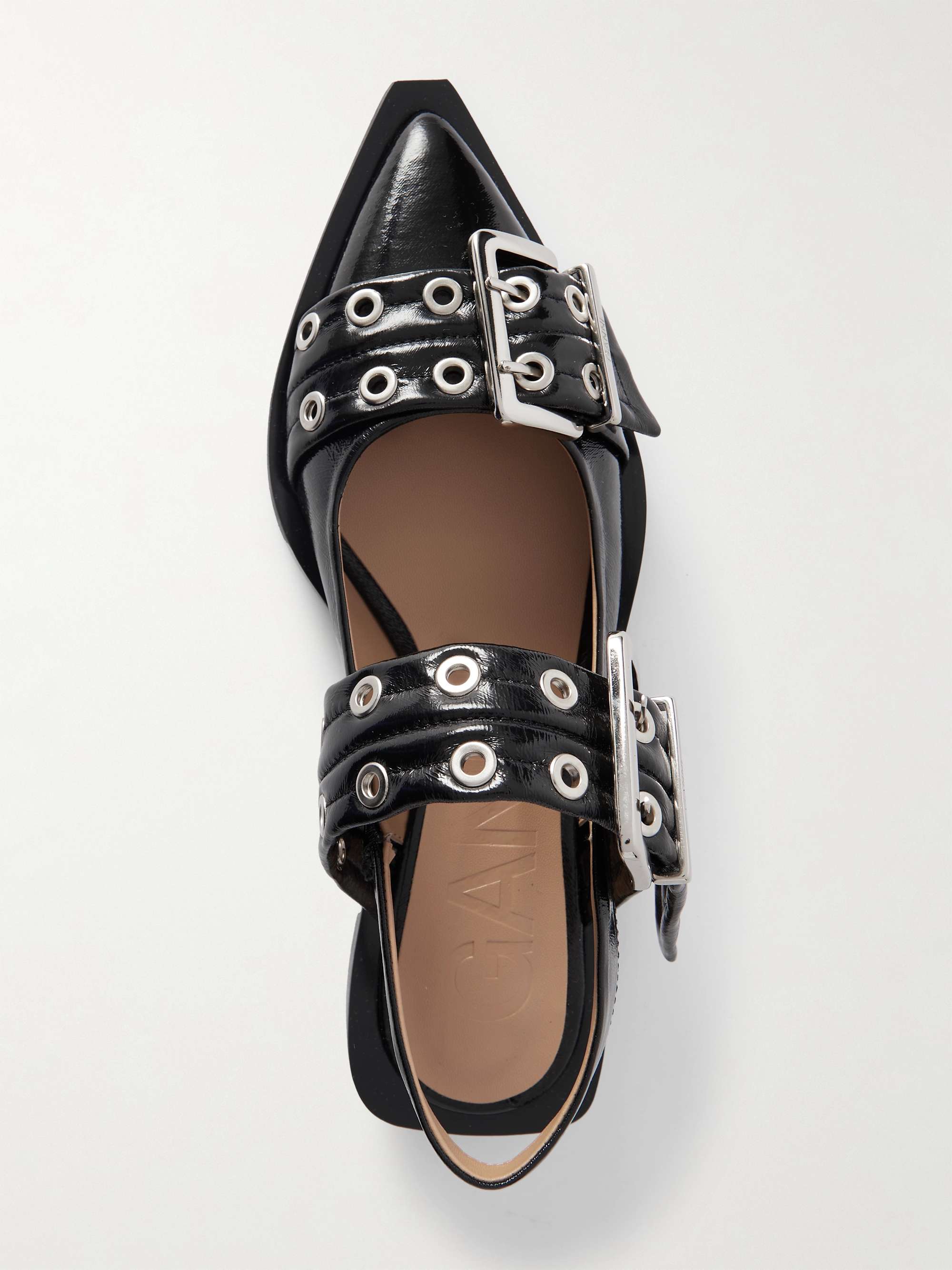 Ganni ballet flats 2025