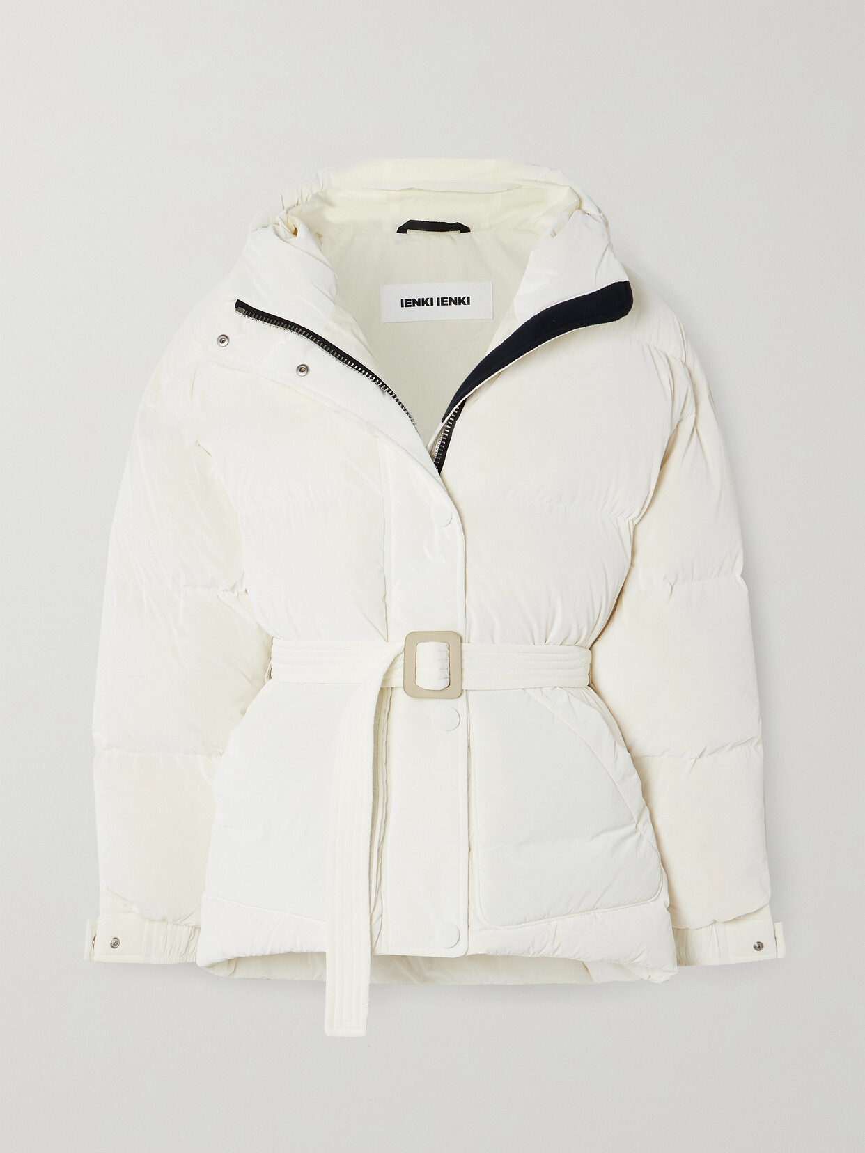 IENKI IENKI - Michlin Hooded Belted Quilted Shell Down Jacket - White