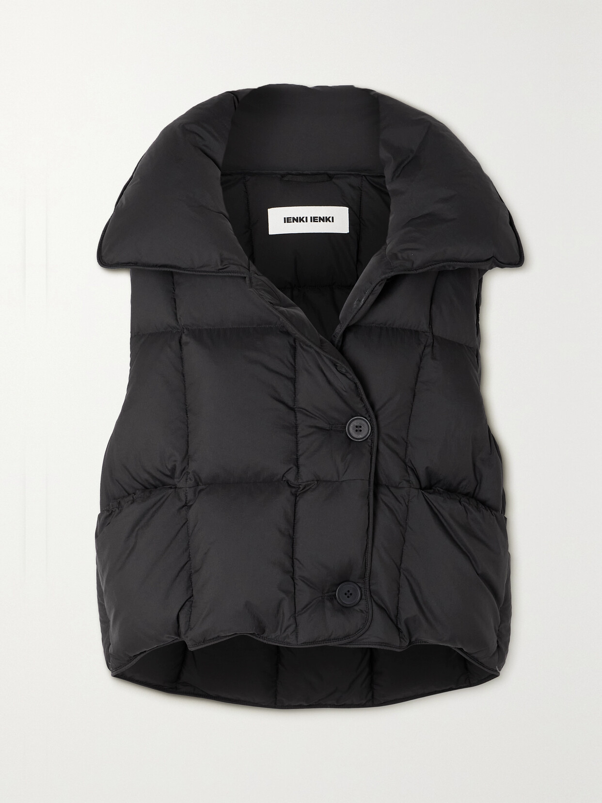 IENKI IENKI - Cozy Vest Micro Quilted Shell Down Gilet - Black