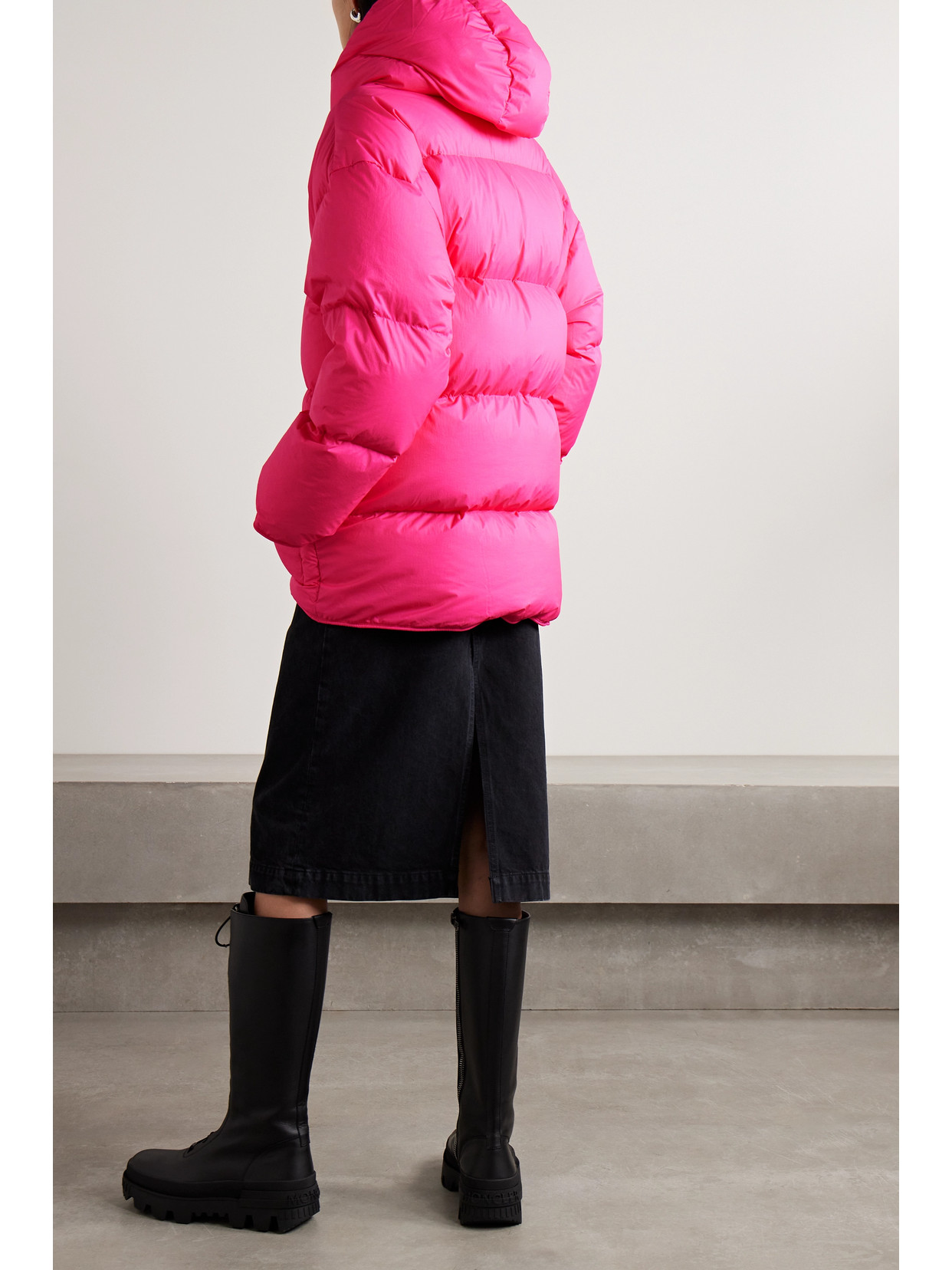 Ienki Ienki Michlin Hooded Quilted Ripstop Down Jacket In Pink