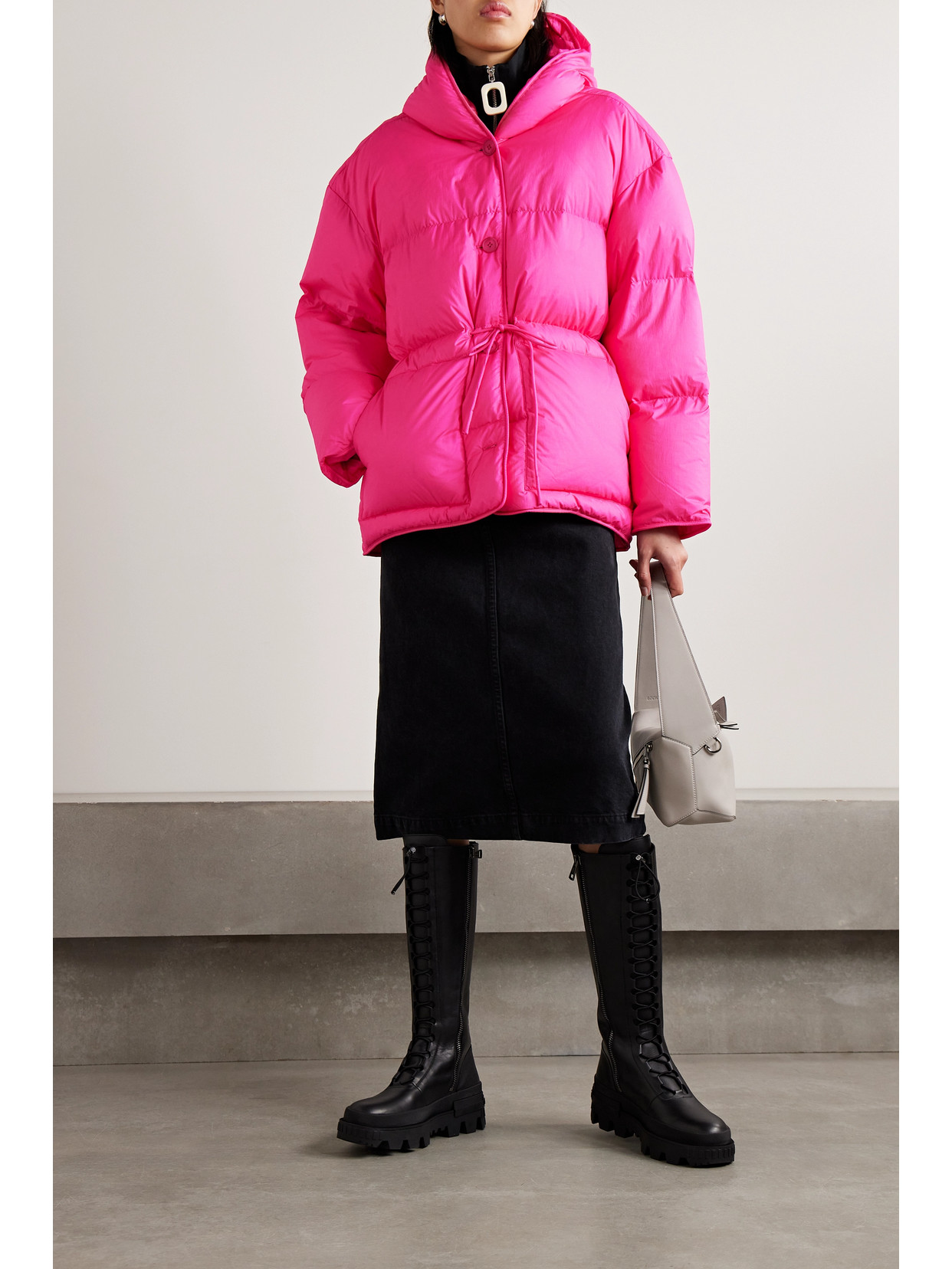 Ienki Ienki Michlin Hooded Quilted Ripstop Down Jacket In Pink