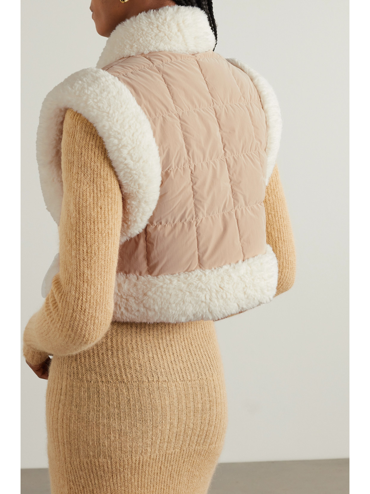 Ienki Ienki Keptar Cropped Down Ski Vest In Neutrals