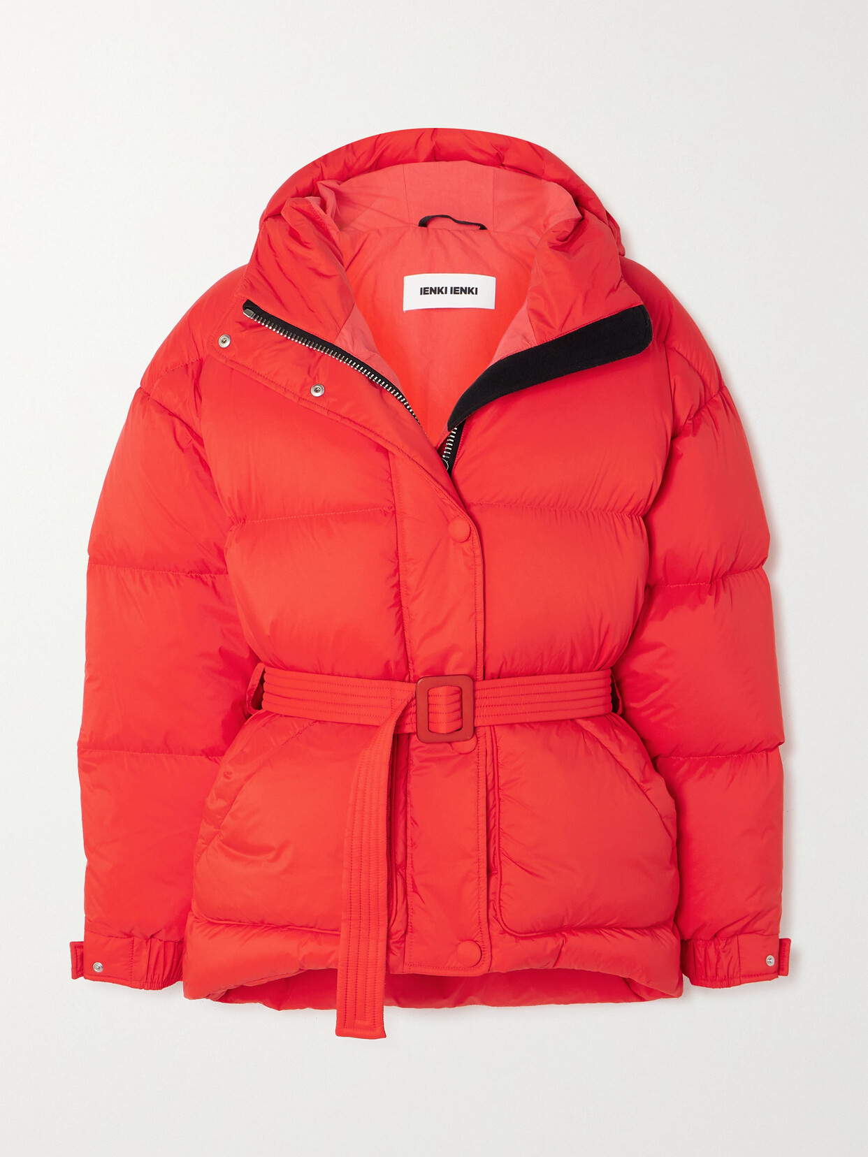 IENKI IENKI - Michlin Hooded Belted Quilted Shell Down Jacket - Red