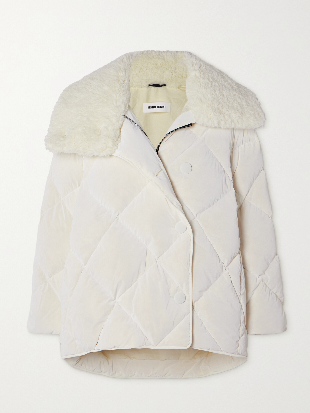 IENKI IENKI QUEEN FAUX SHEARLING-TRIMMED QUILTED SHELL DOWN JACKET